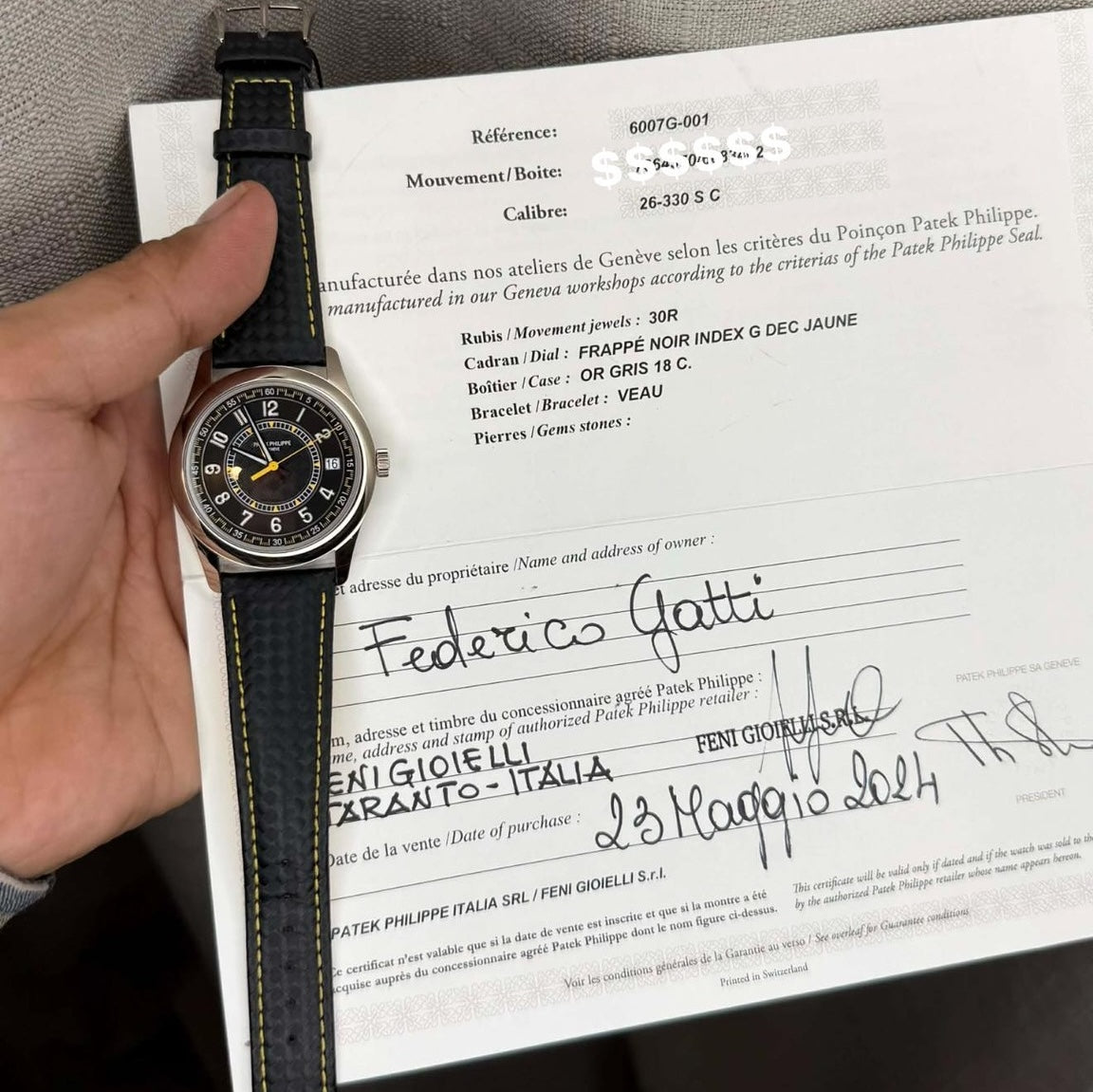 2024 Patek Philippe Calatrava | 6007G-001 | Papers