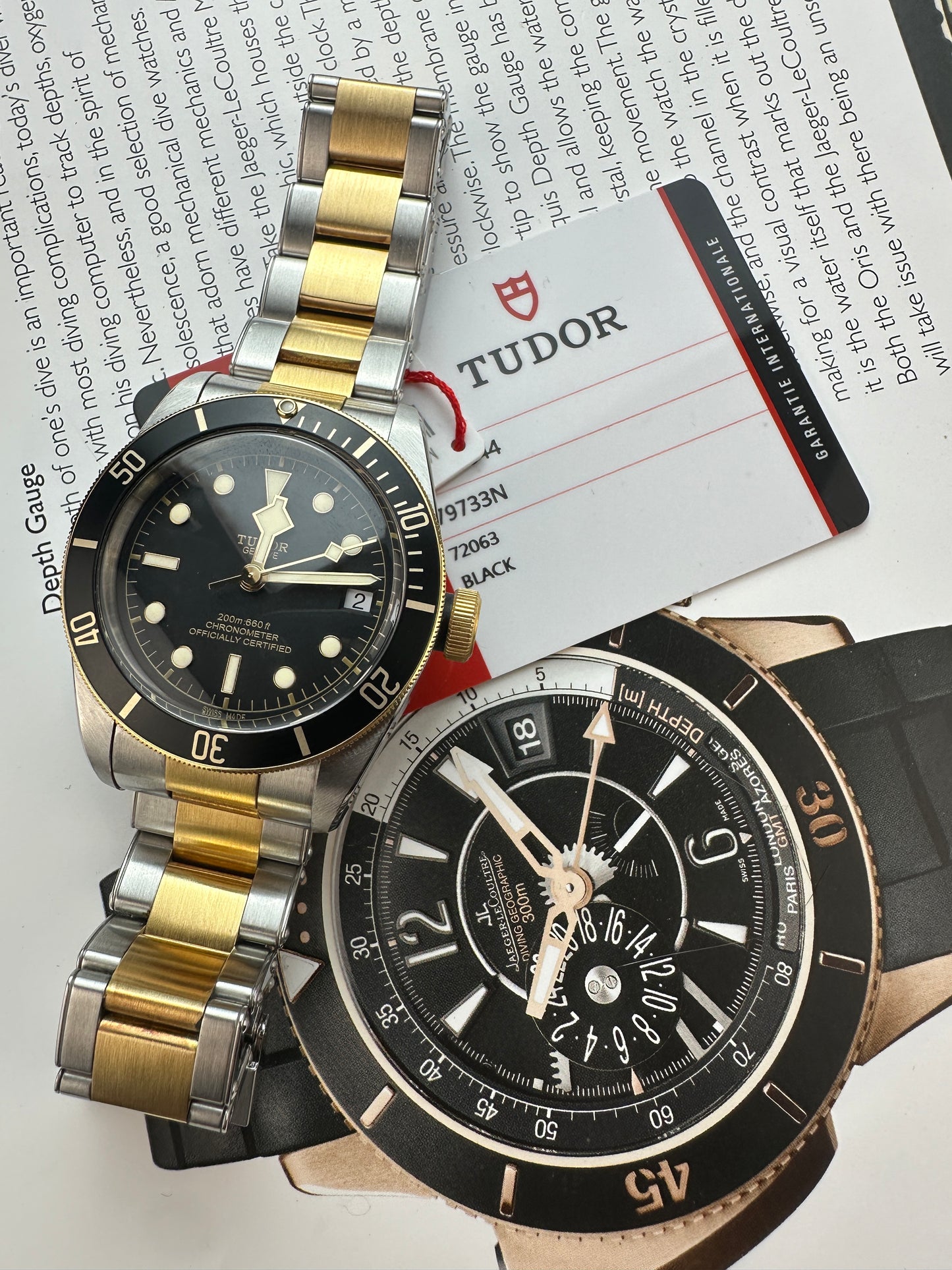 2019 Tudor Black Bay S&G 79733N with card