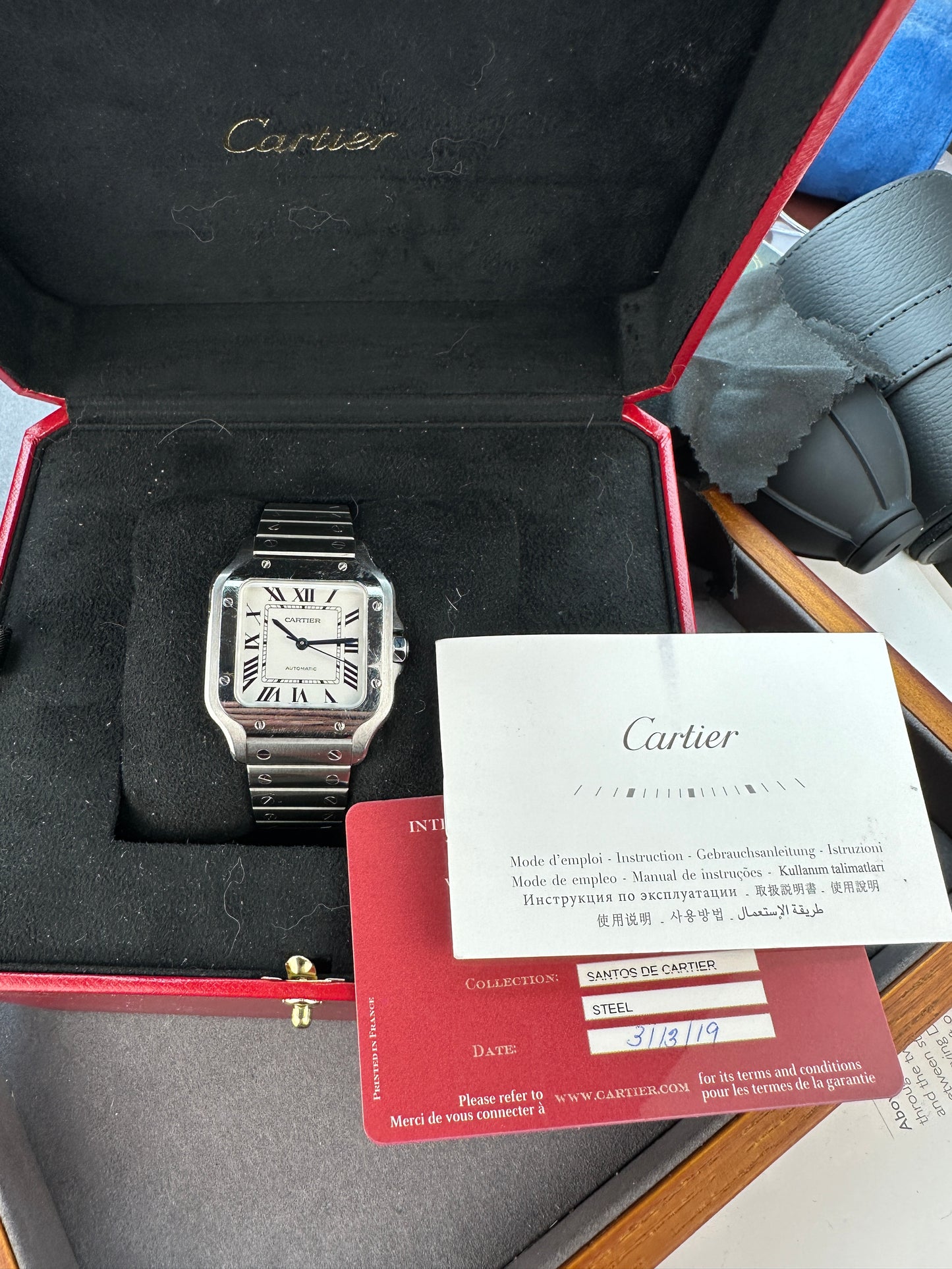 2019 Santos de Cartier WSSA0010, box and papers