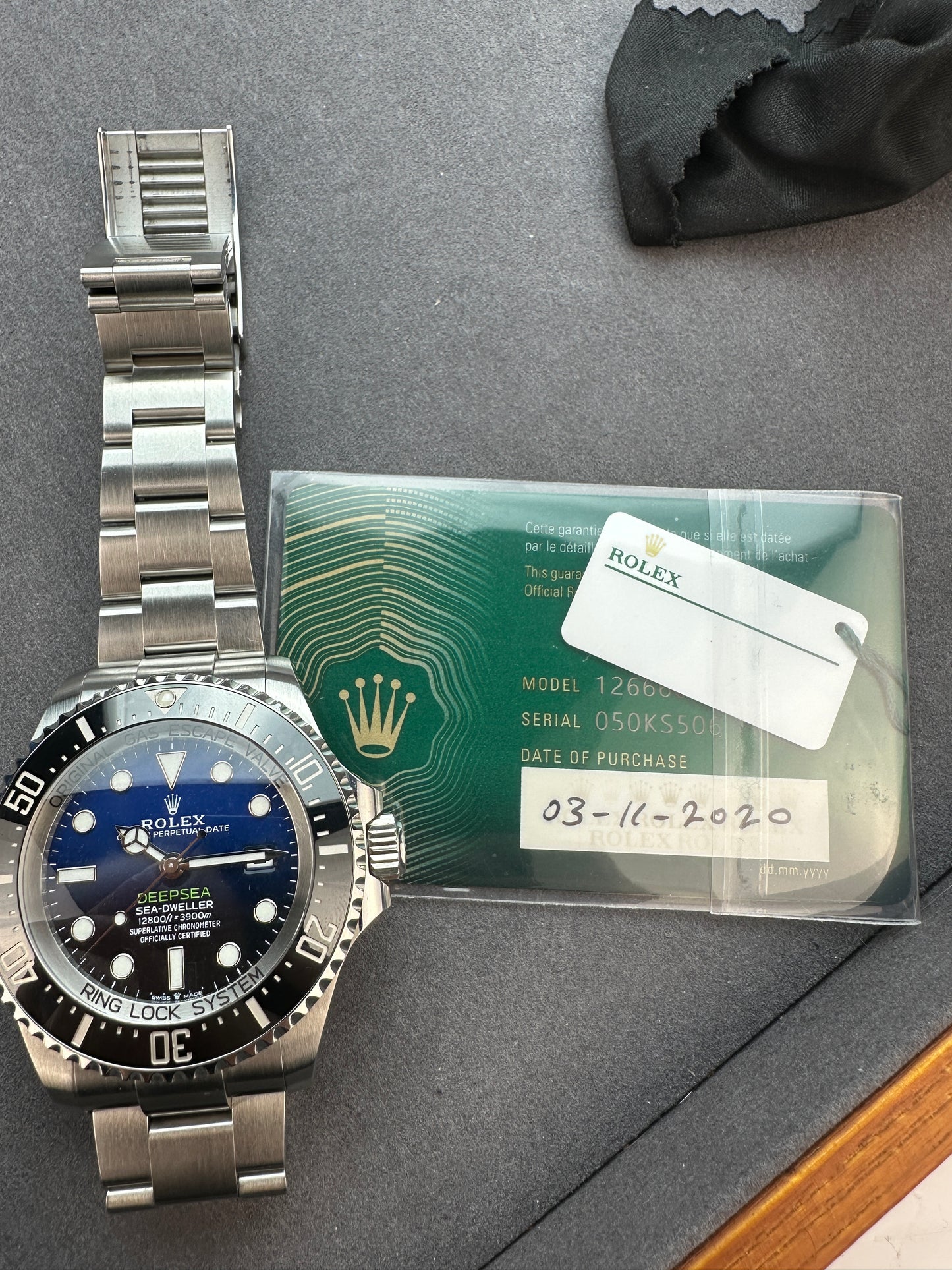 2020 Rolex Sea Dweller Deepsea 126660 James Cameron with card and tag