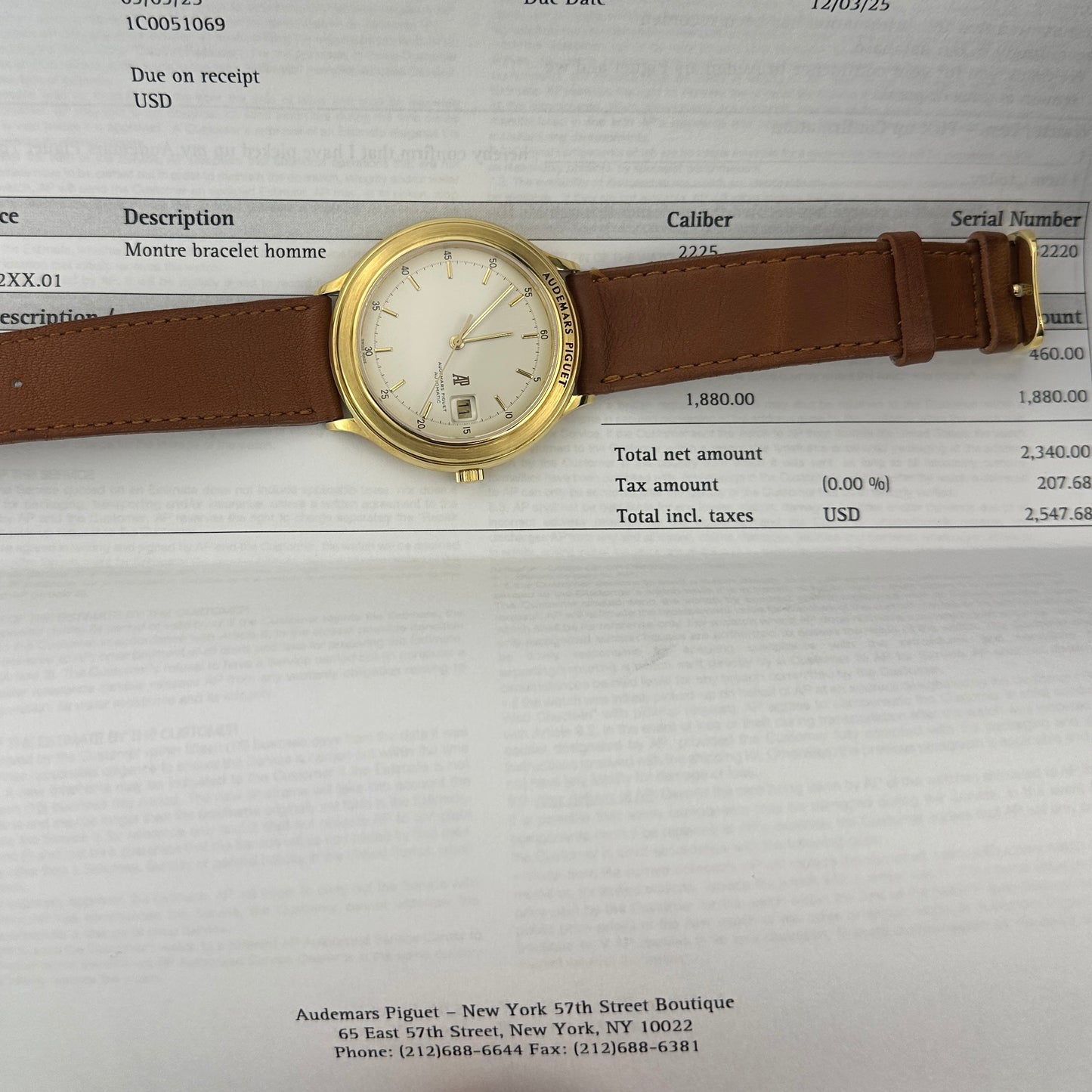 Early 1990's Audemars Piguet Huitième | 14593BA | With service papers