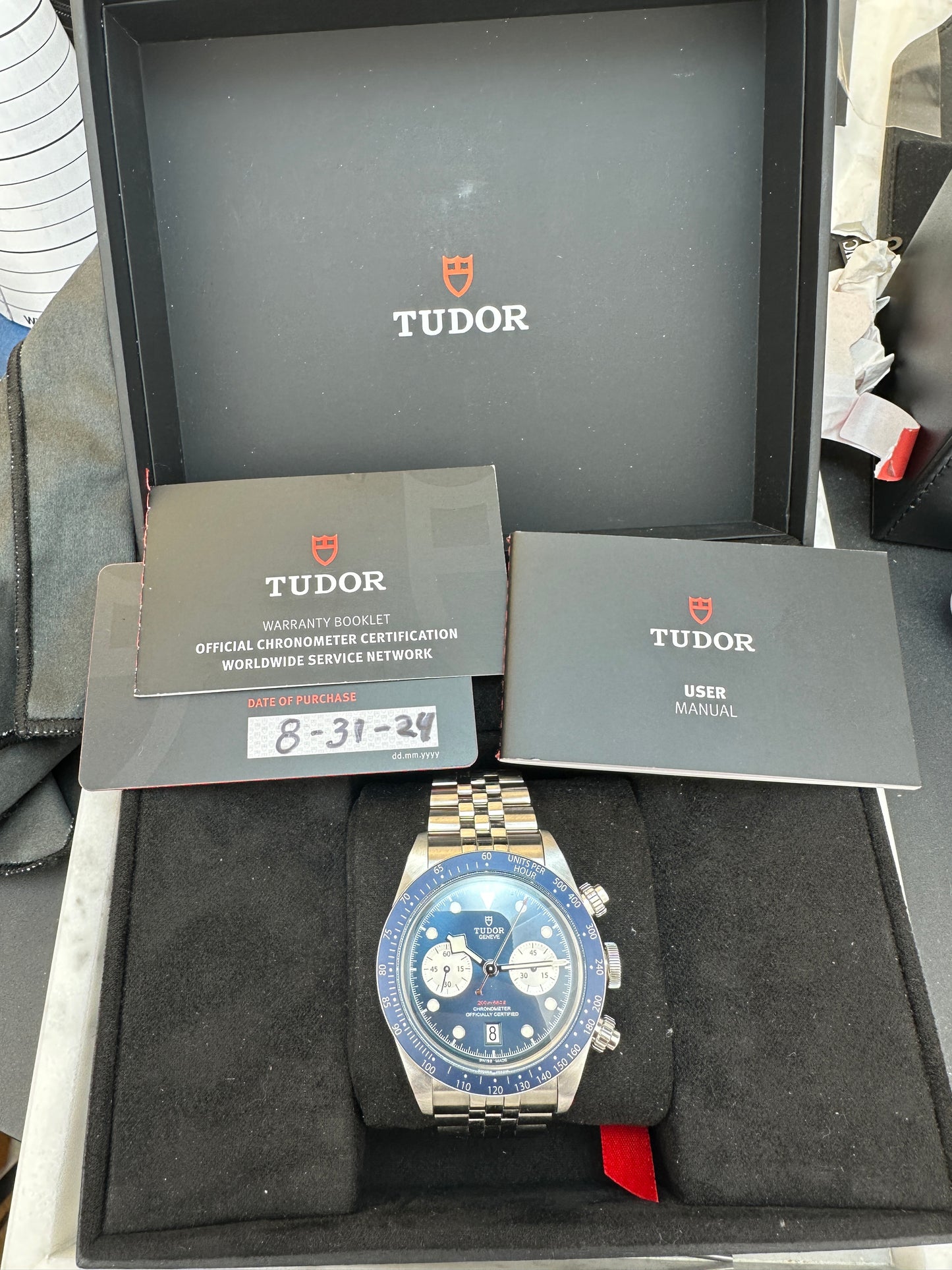 2024 Tudor Black Bay Chrono 79360B, boutique exclusive full set