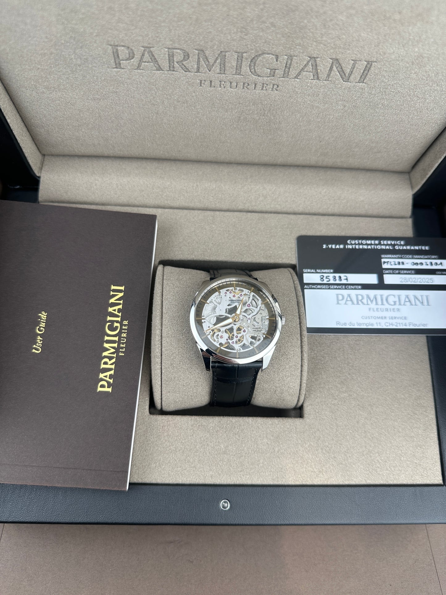 2025 Parmigiani Fleurier Tonda 1950 Steel Skeleton PFC289 Full Set