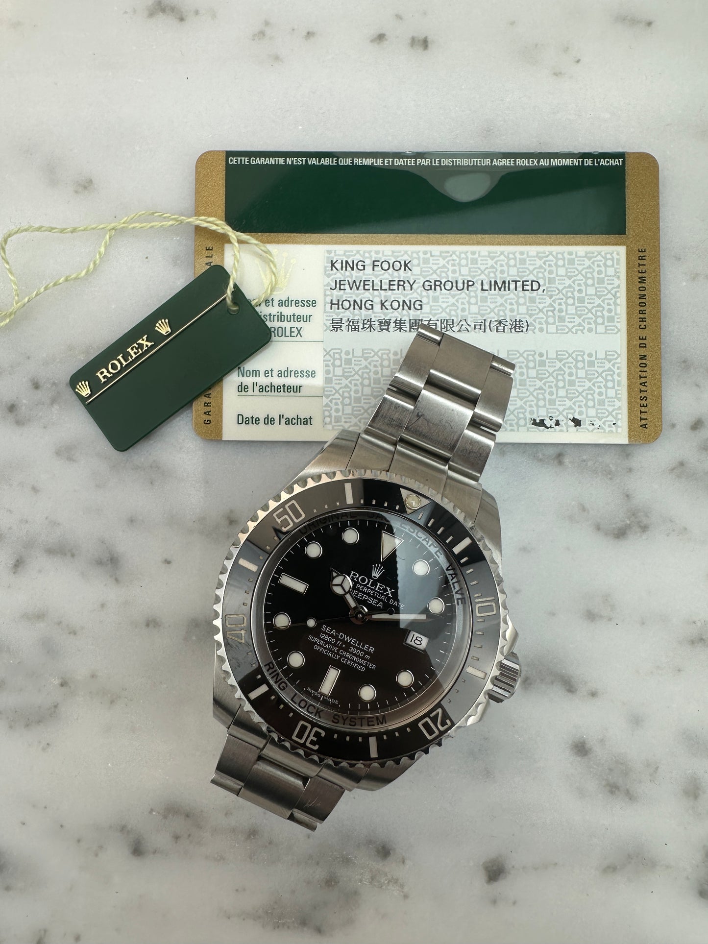 2014 Rolex Sea Dweller Deepsea 116660 with card and tag