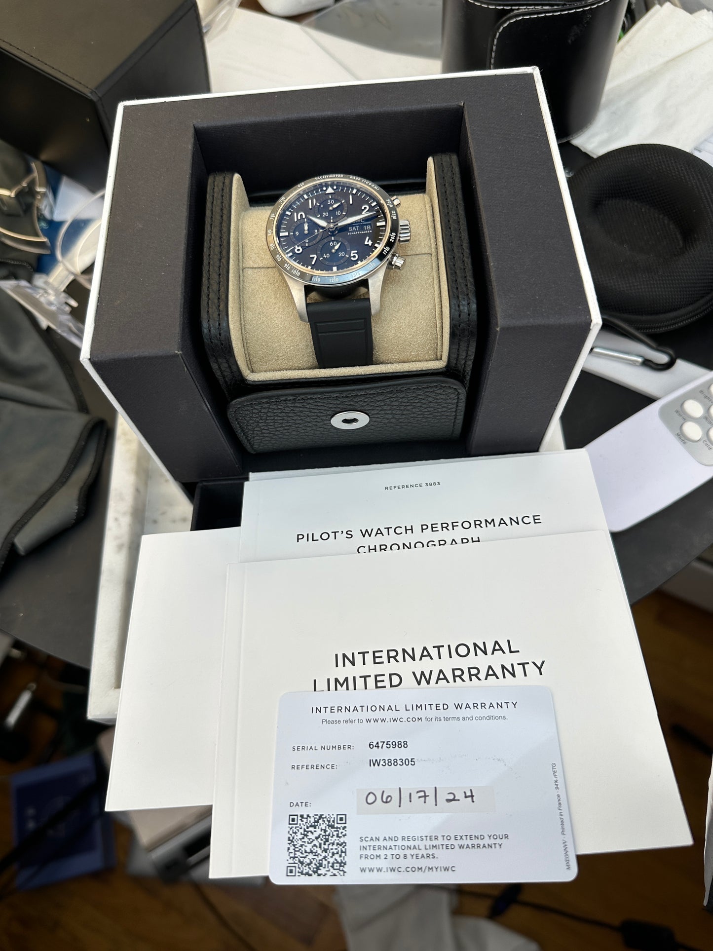 2024 IWC Pilot’s Watch Performance Chronograph 41 AMG IW388305, full set