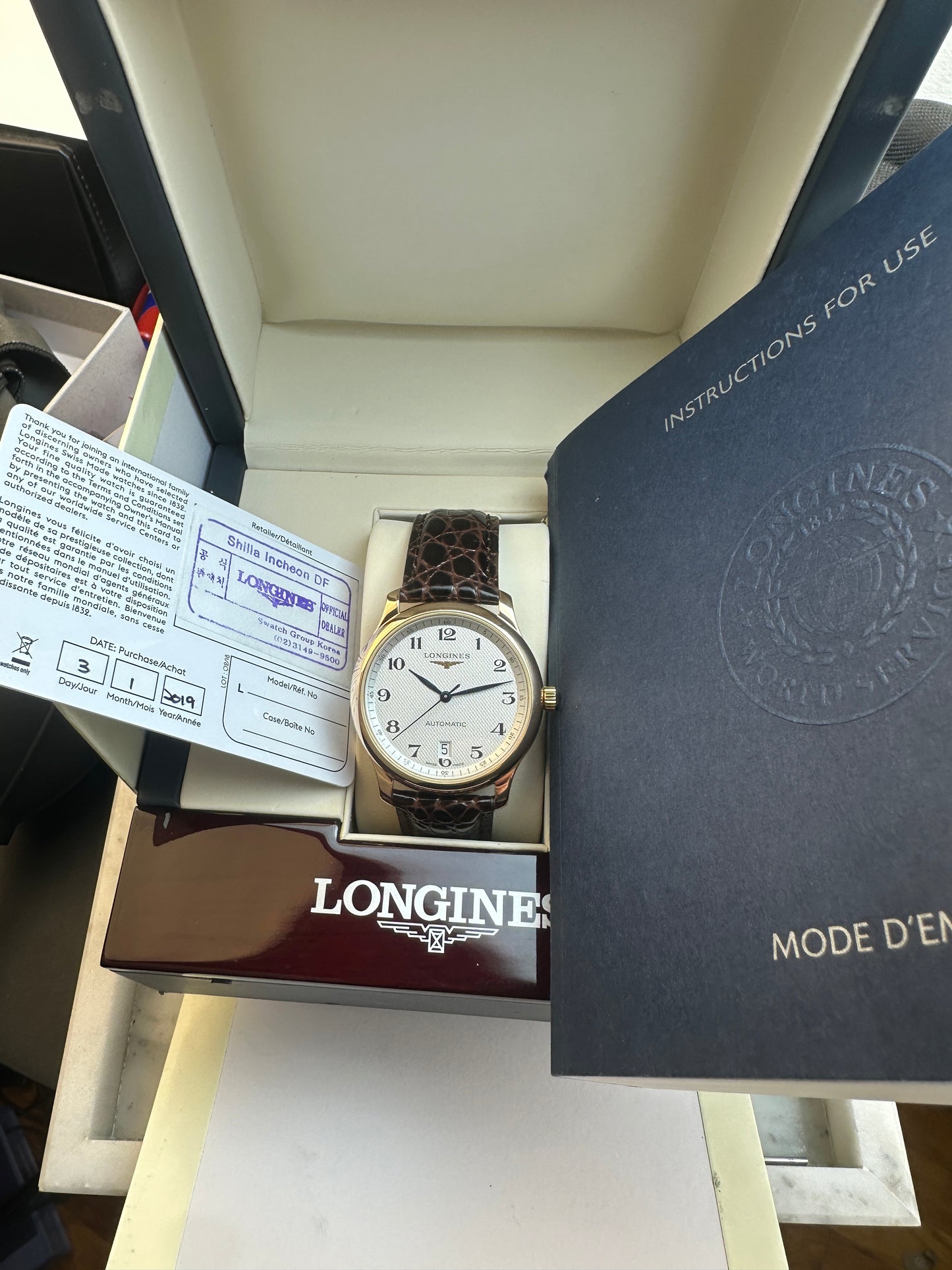 2019 Longines Master Collection Rose Gold Automatic L2.628.8.78.3 | Full Set