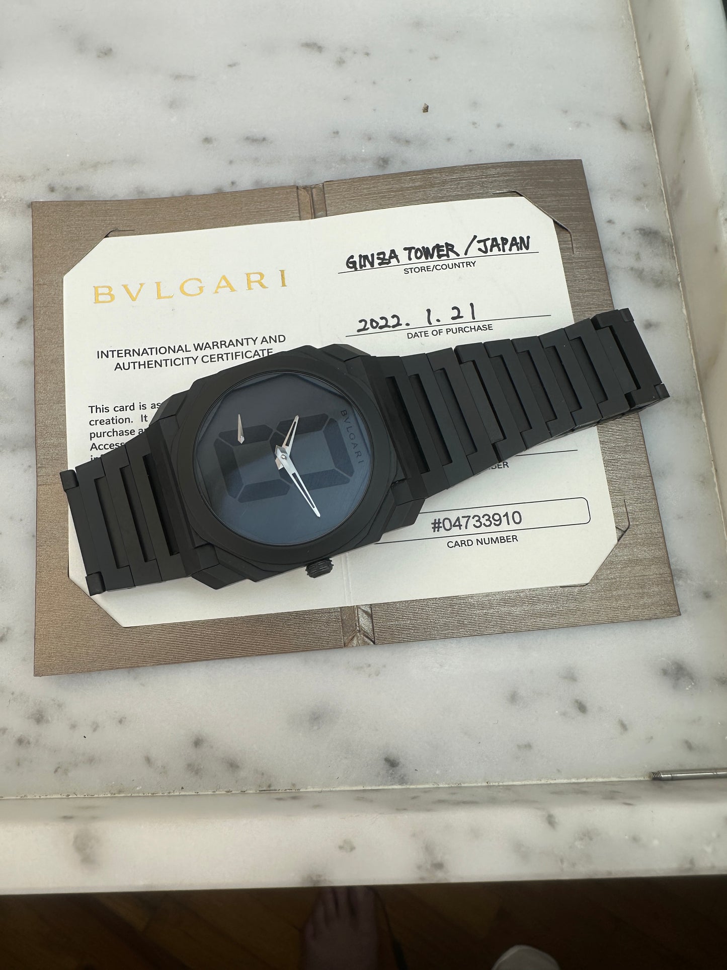 2022 Bulgari Octo Finissimo Ceramic Tatsuo Miyajima Limited Edition | Ref. 103563 | One of 120 Pieces | Watch and Papers