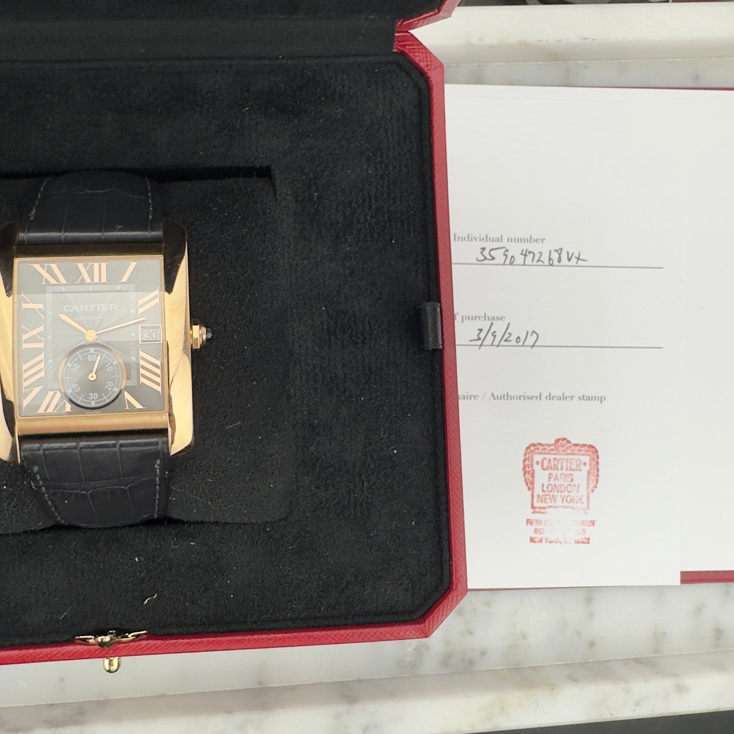 2017 Cartier Tank MC Rose Gold | WGTA0014 | Box and Papers