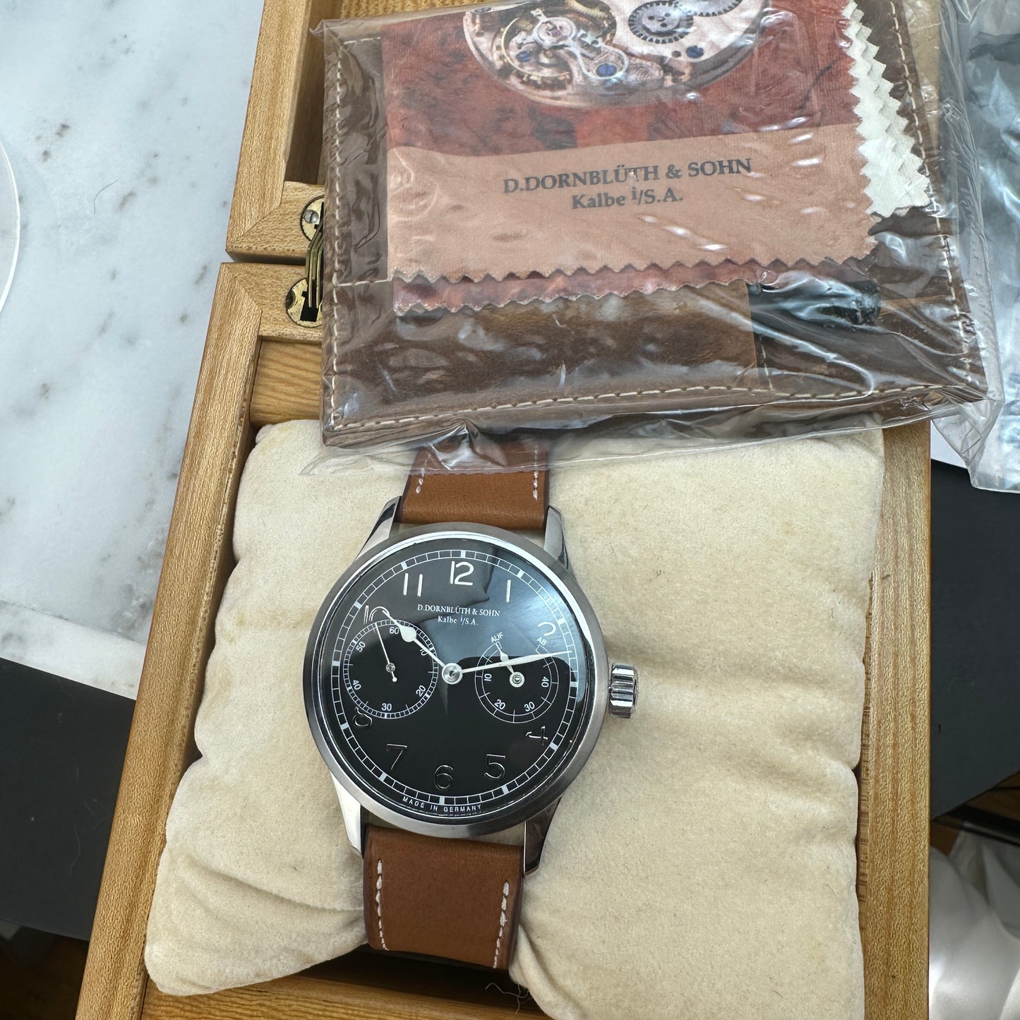 D. Dornblüth & Sohn 99.2 Power Reserve Small Seconds Lumed Hands | Box & Accessories