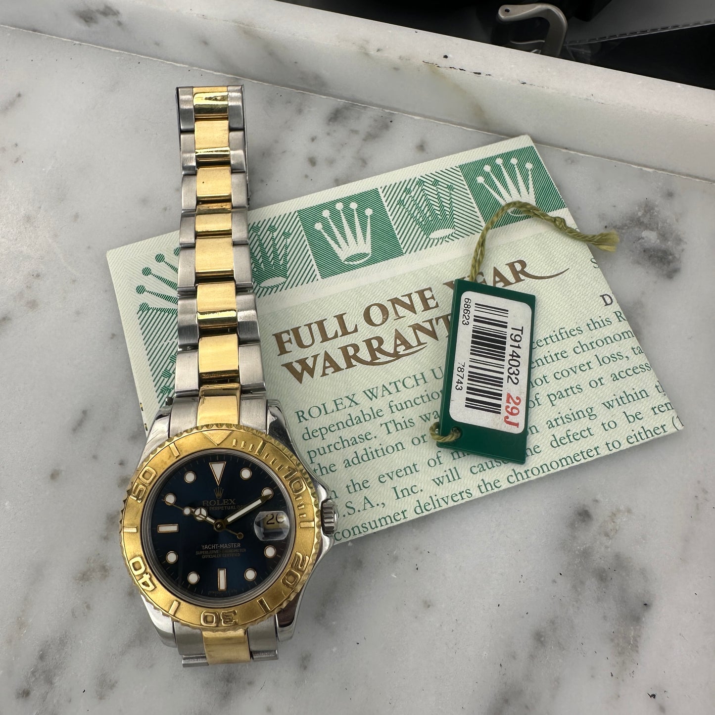1999 Rolex Yacht-Master 35 | 68623 | With Papers