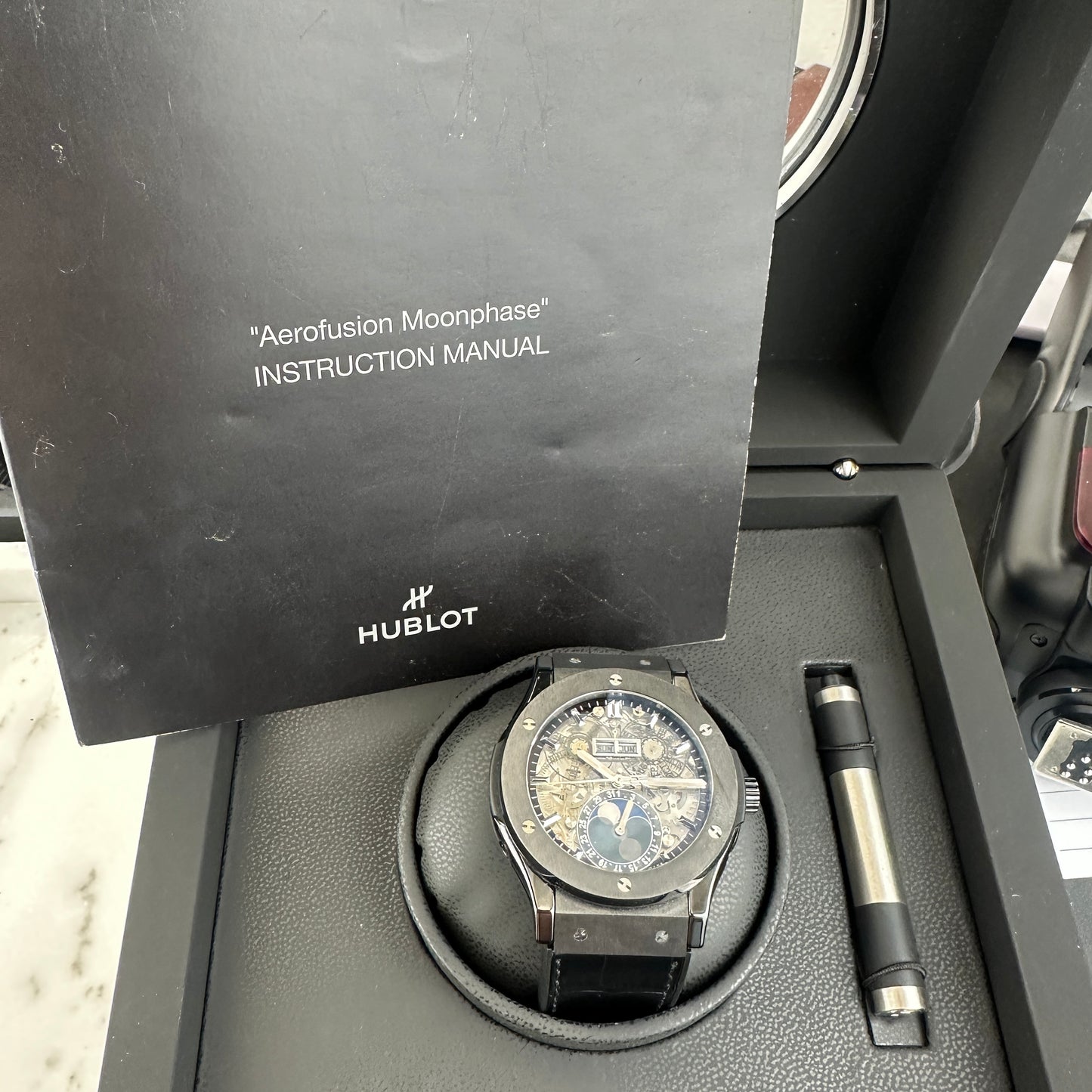 2023 Hublot Classic Fusion Aerofusion Moonphase Ceramic | 517.CX.0170.LR | with box and accessories