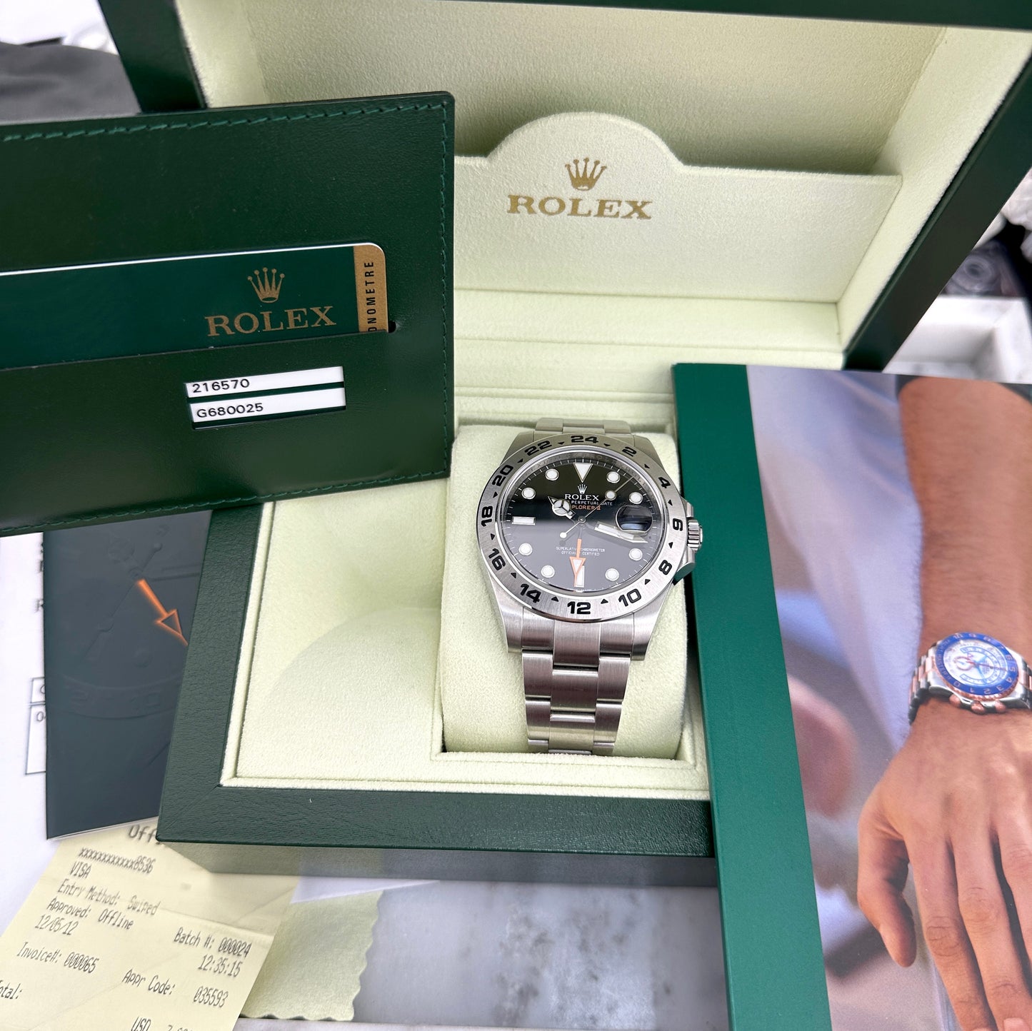 2012 Rolex Explorer II Black Dial | 216570 | Full Set