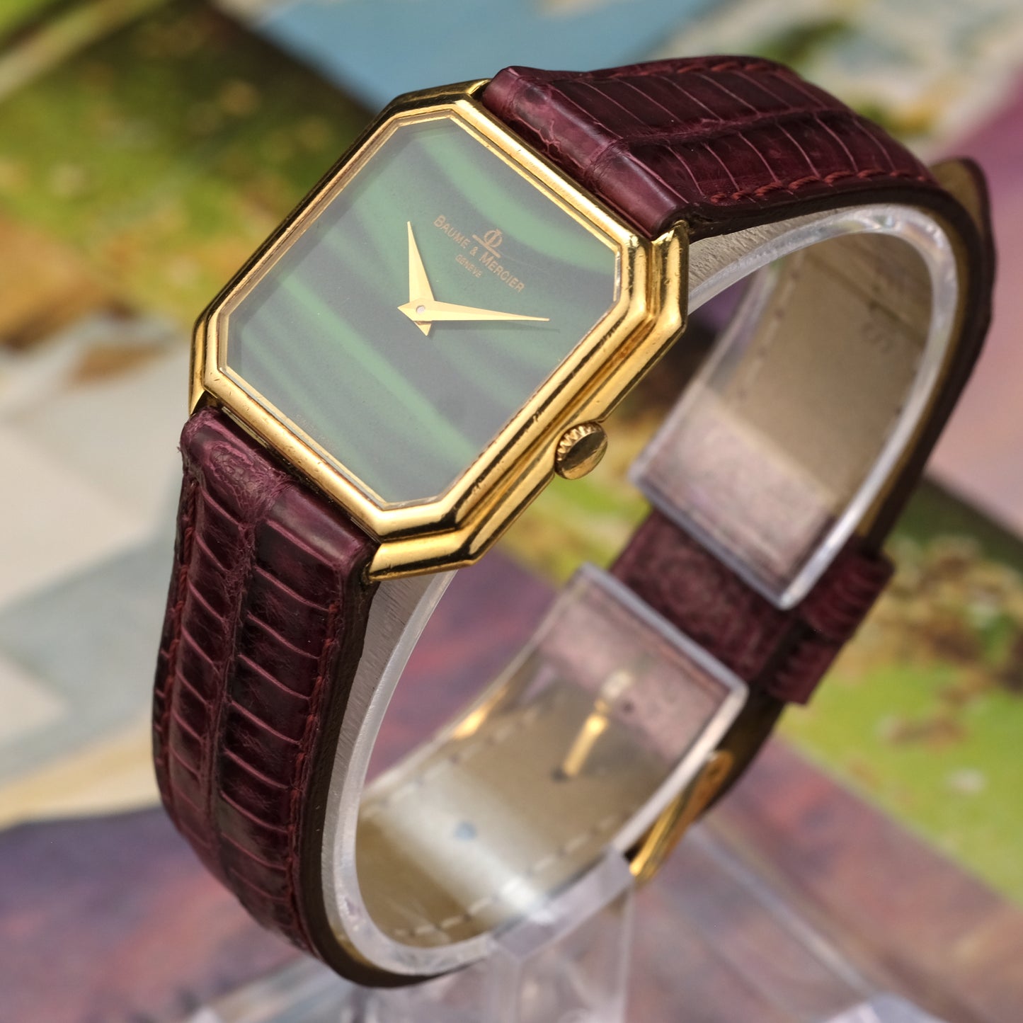 1960's/70's Baume & Mercier Malachite Quadrato ref 38260