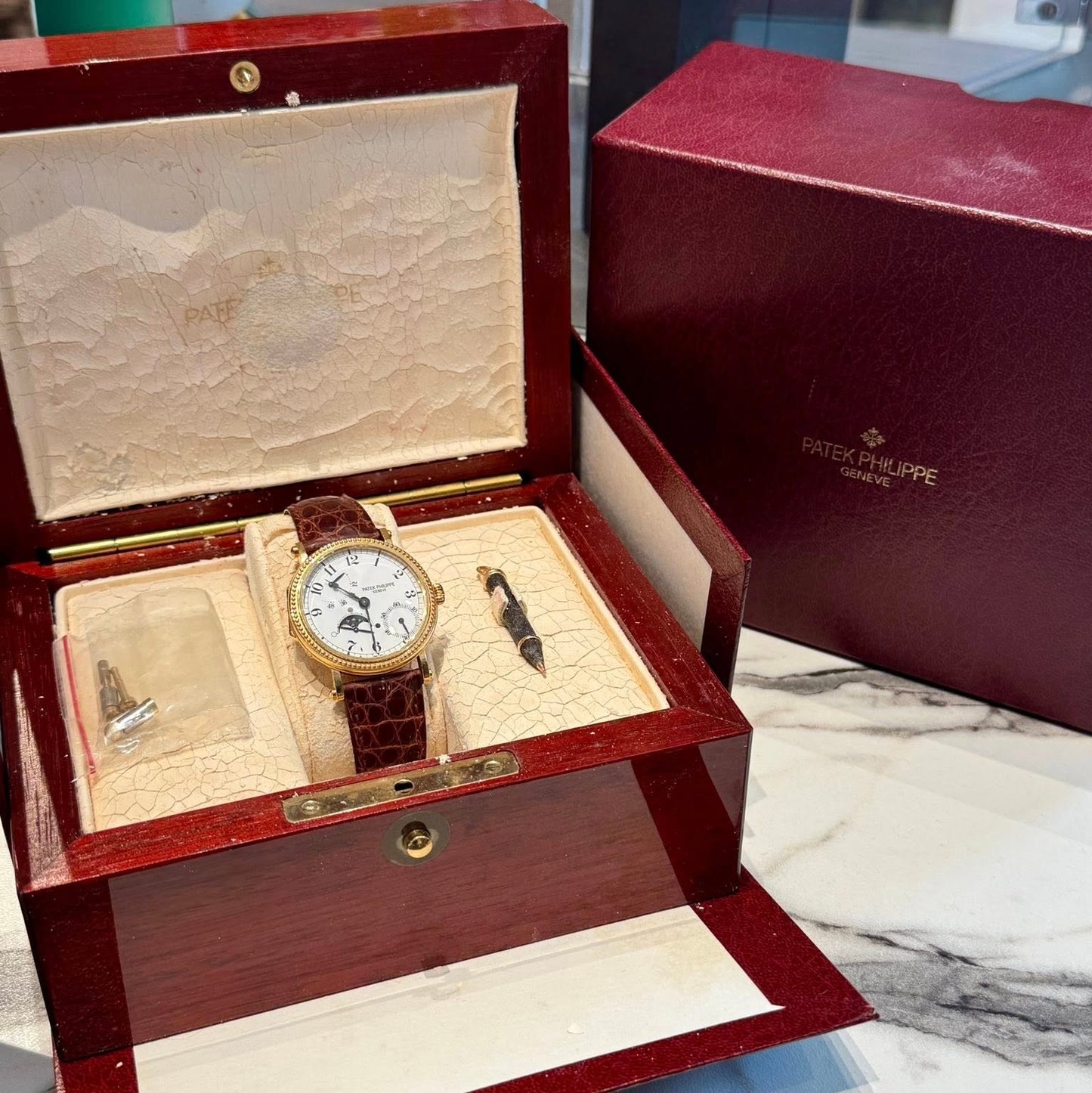 Mid/Late 90's Patek Philippe Moonphase Officer's Watch | 5015J