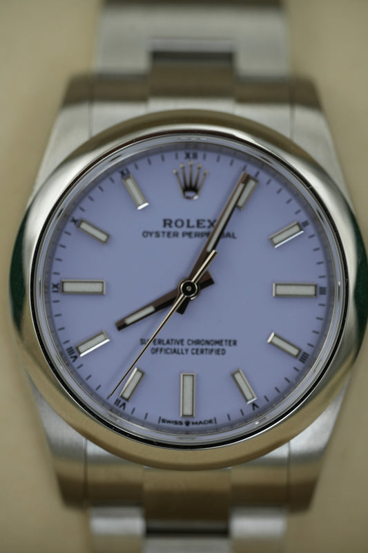 2026 Rolex Oyster Perpetual 34 Lavender Dial | 124200 | Card