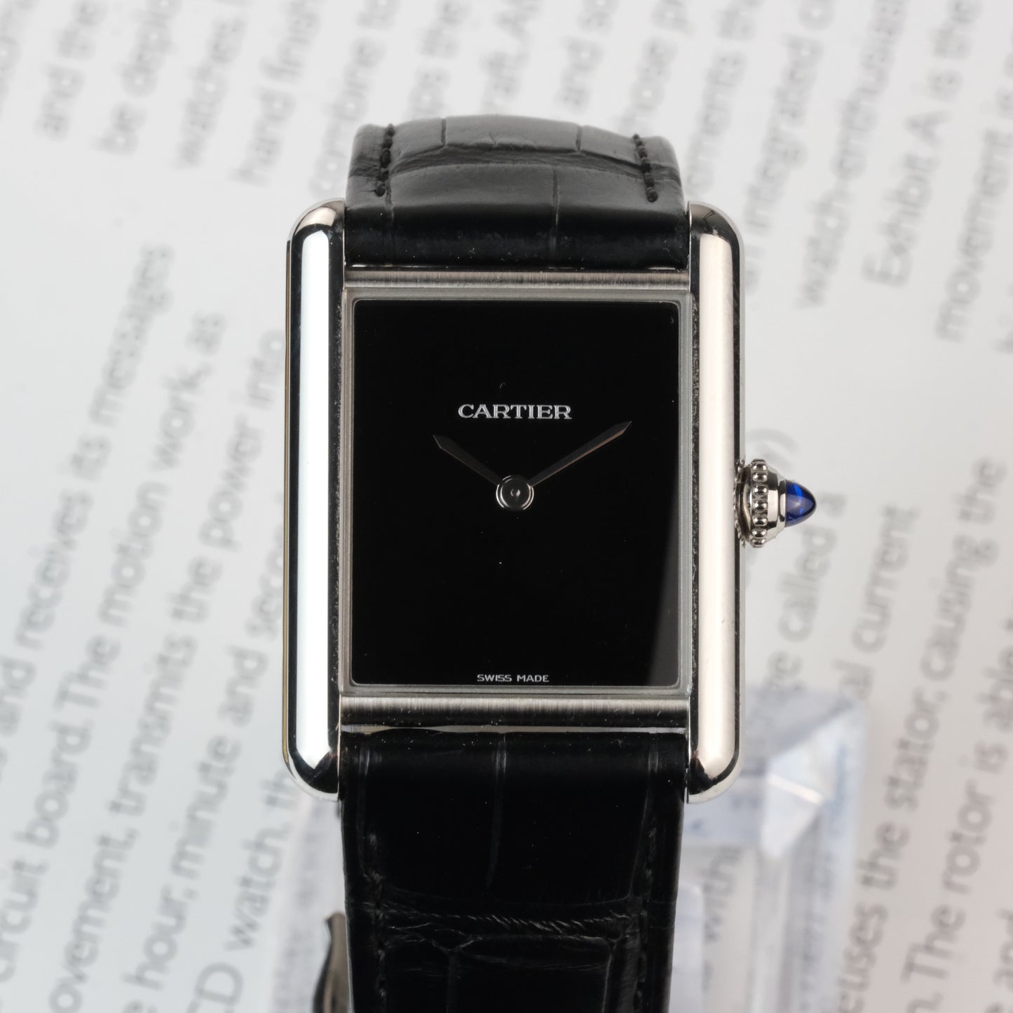 2022 Cartier Tank Must Black WSTA0072, box and warranty