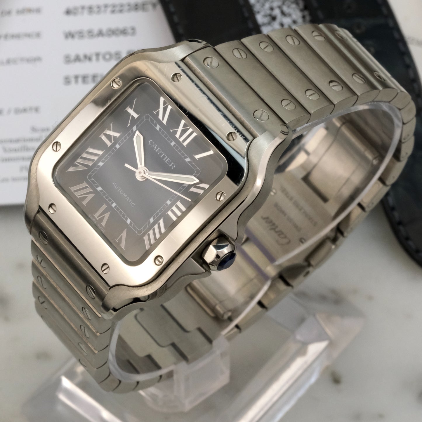 Cartier Santos Medium Blue Dial | WSSA0063 | Full Set