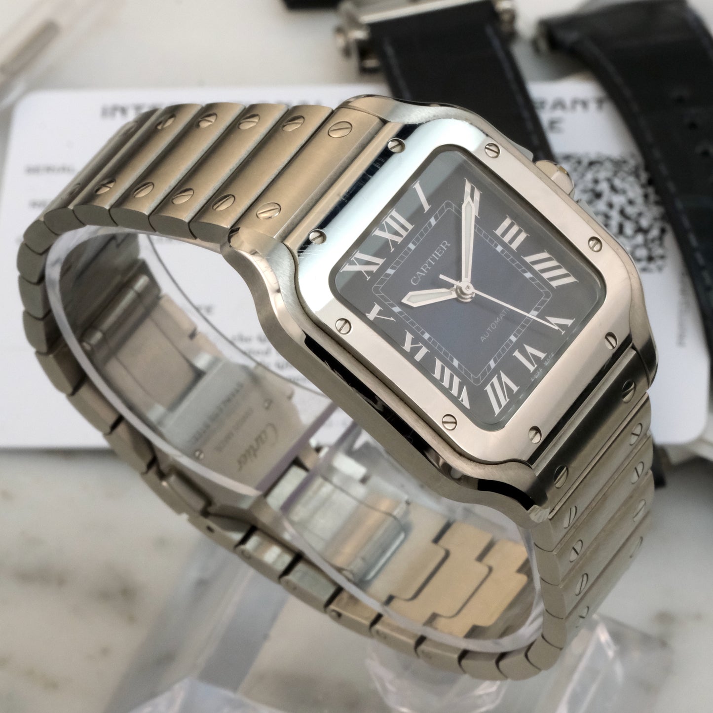 Cartier Santos Medium Blue Dial | WSSA0063 | Full Set