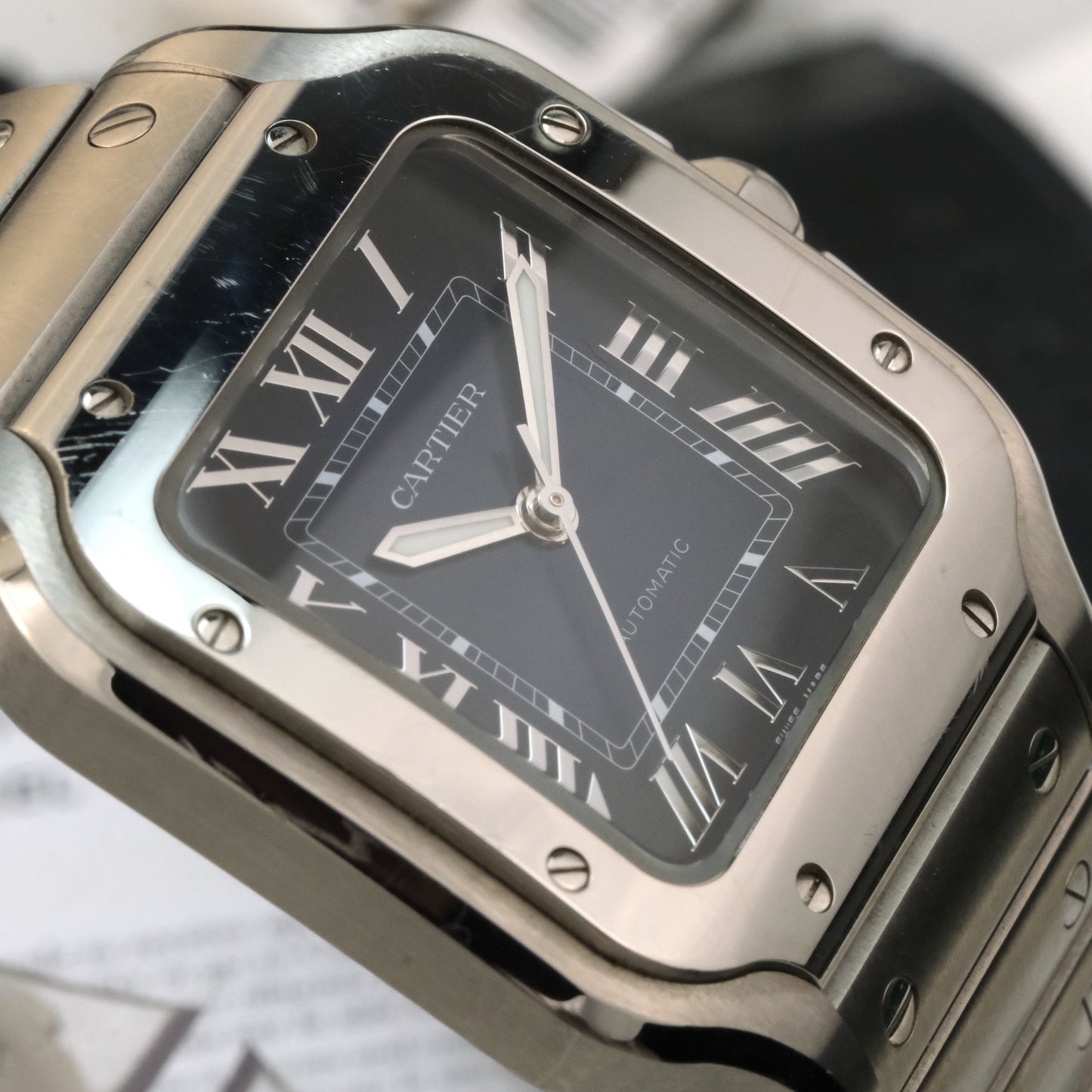 Cartier Santos Medium Blue Dial | WSSA0063 | Full Set