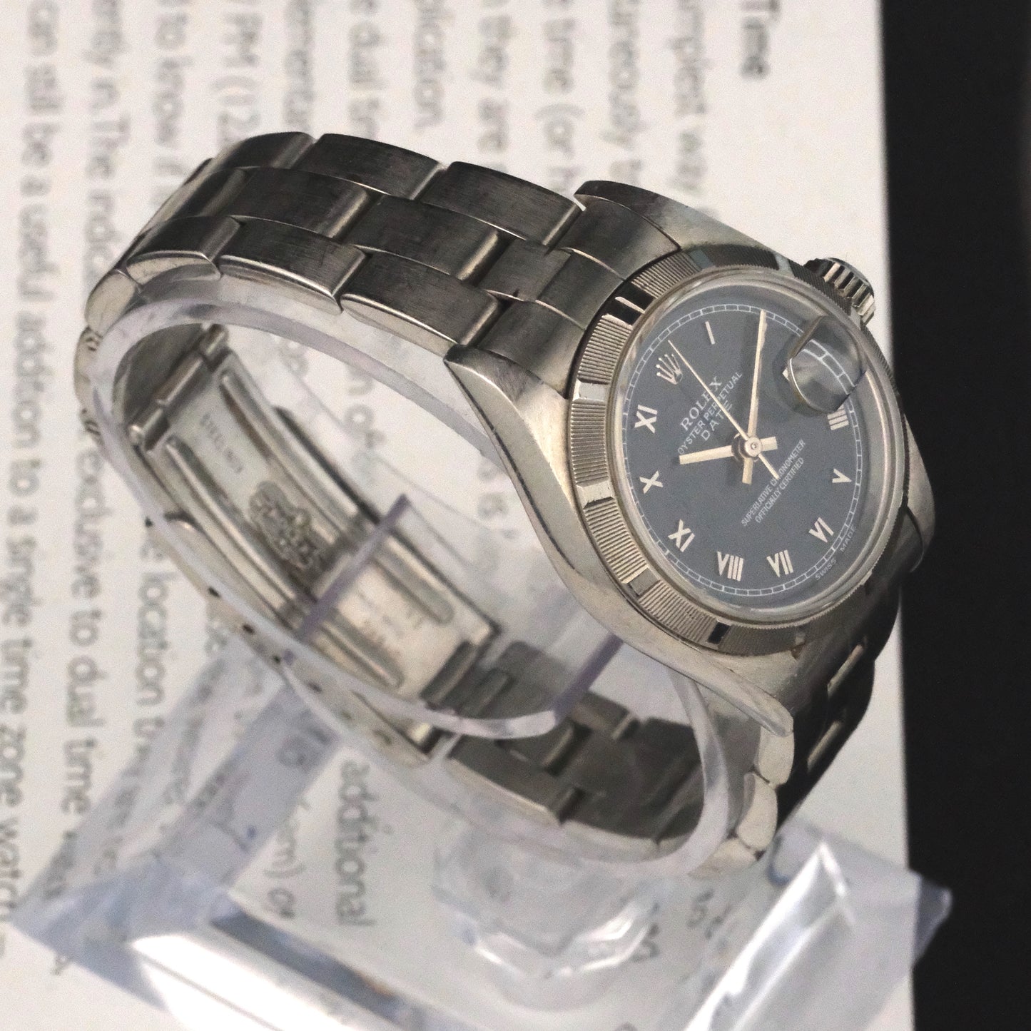 1997 Rolex Lady Datejust 69190 Blue Roman Dial with Papers