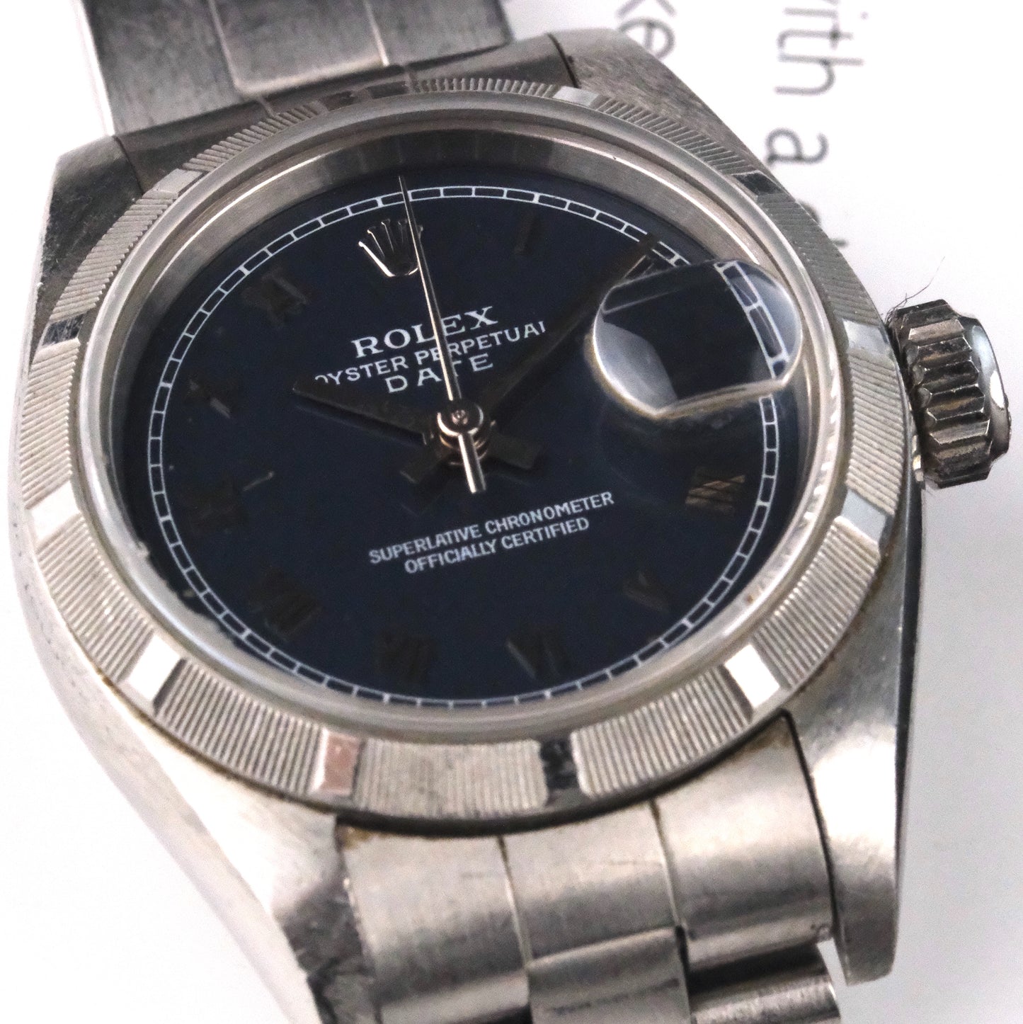 1997 Rolex Lady Datejust 69190 Blue Roman Dial with Papers
