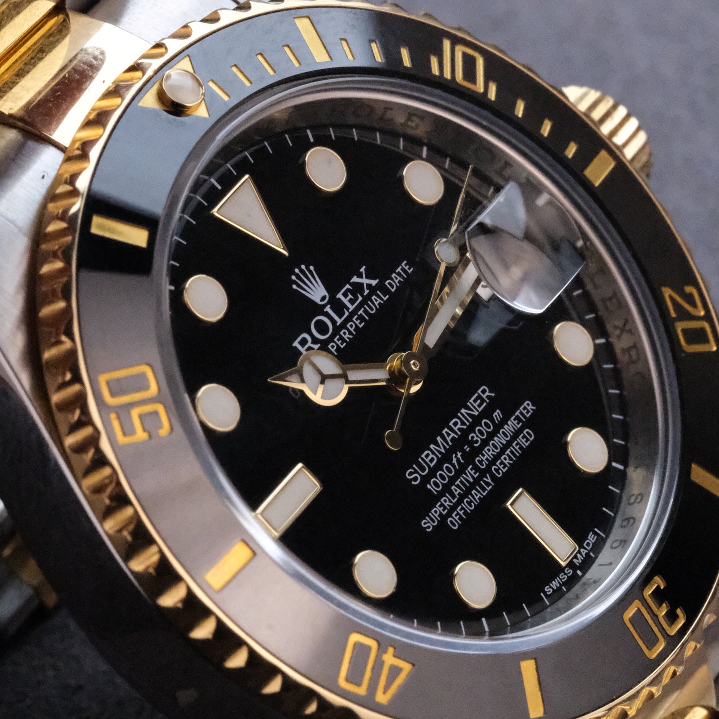 2013 Rolex Two Tone Submariner 116613LN with card