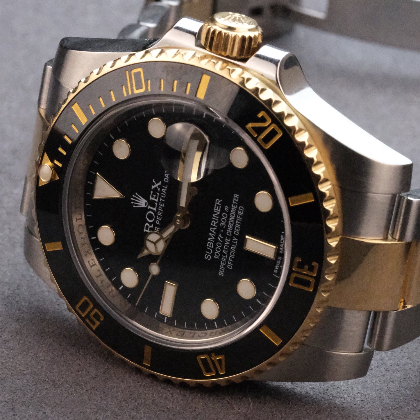 2013 Rolex Two Tone Submariner 116613LN with card