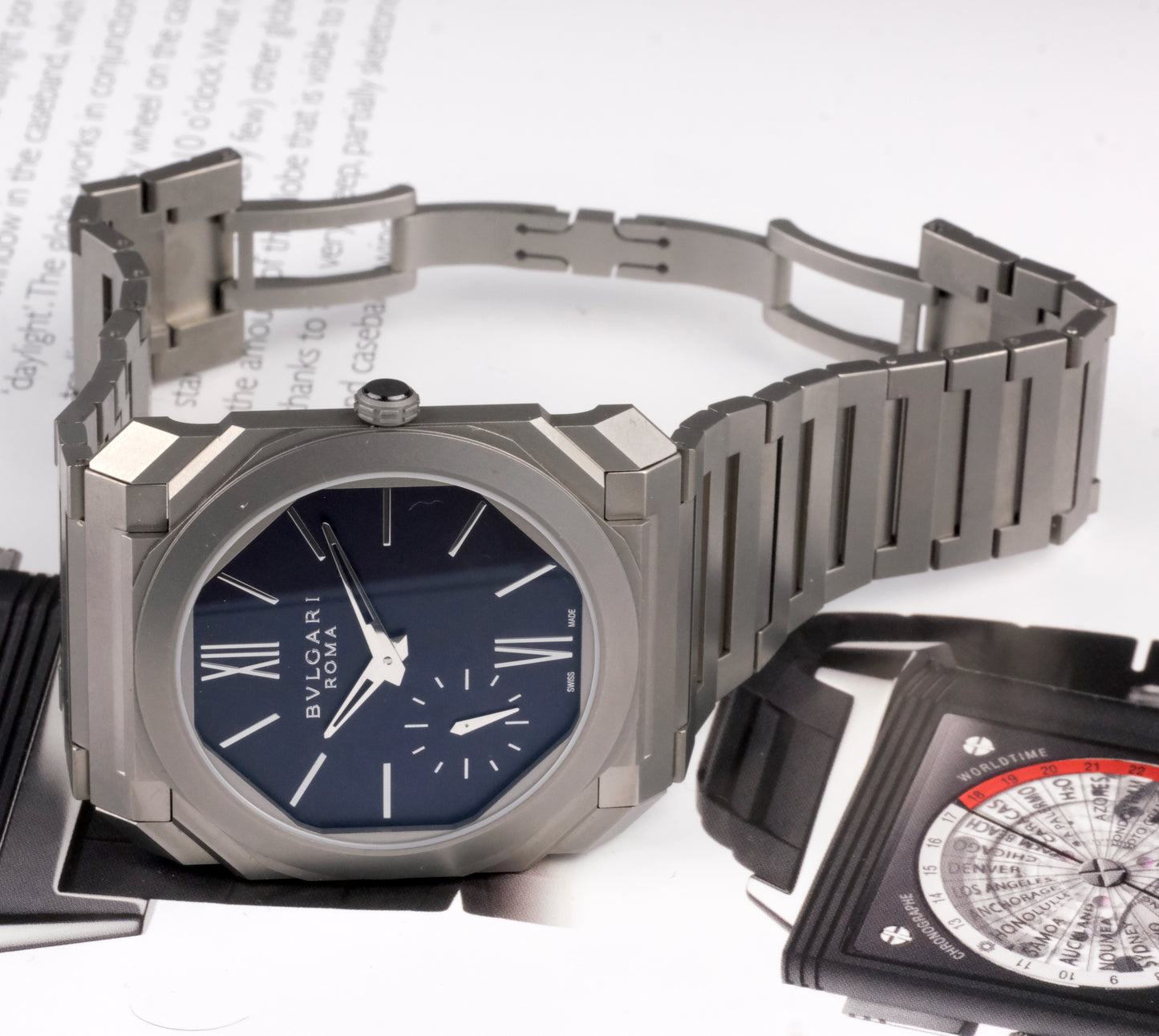 2023 Bulgari Octo Finissimo Midnight Blue Titanium 103766, Limited Edition one of 30, Full Kit