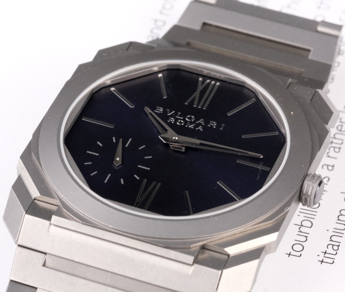 2023 Bulgari Octo Finissimo Midnight Blue Titanium 103766, Limited Edition one of 30, Full Kit