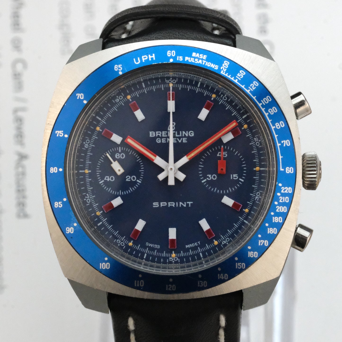 1970's Breitling Sprint Chrono, Ref 2016 with Service Papers