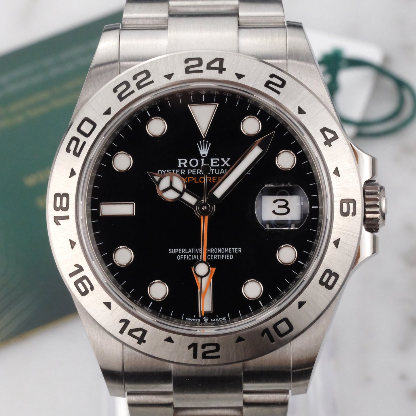 2023 Rolex Explorer II Black Dial | 226570 | Card + Tag