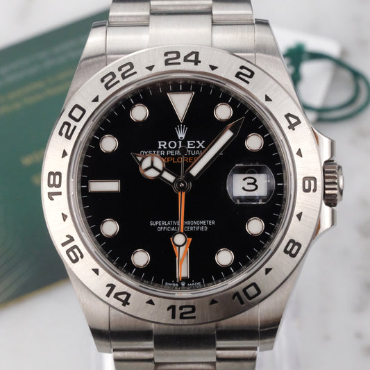 2023 Rolex Explorer II Black Dial | 226570 | Card + Tag