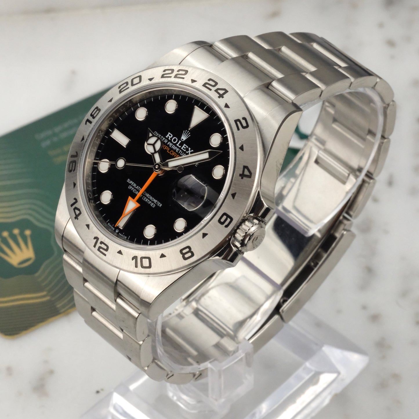 2023 Rolex Explorer II Black Dial | 226570 | Card + Tag