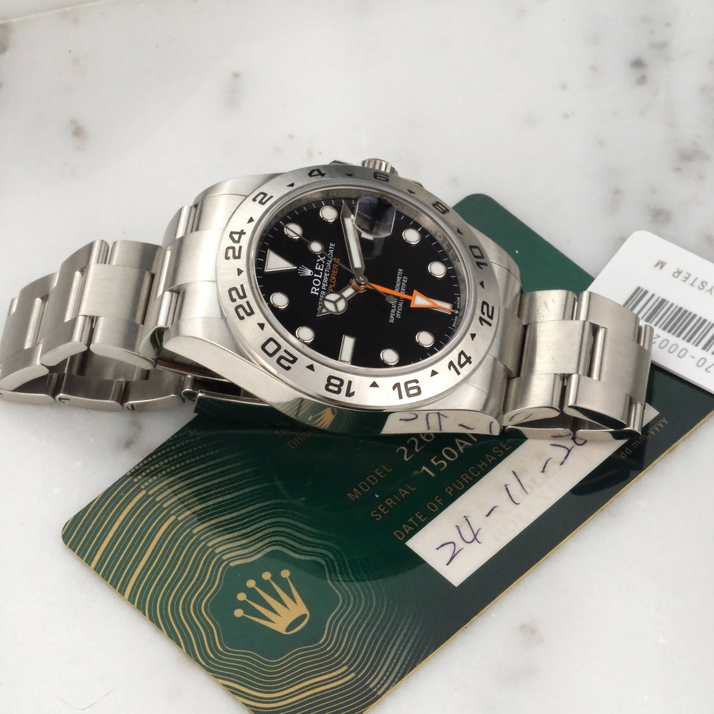 2023 Rolex Explorer II Black Dial | 226570 | Card + Tag
