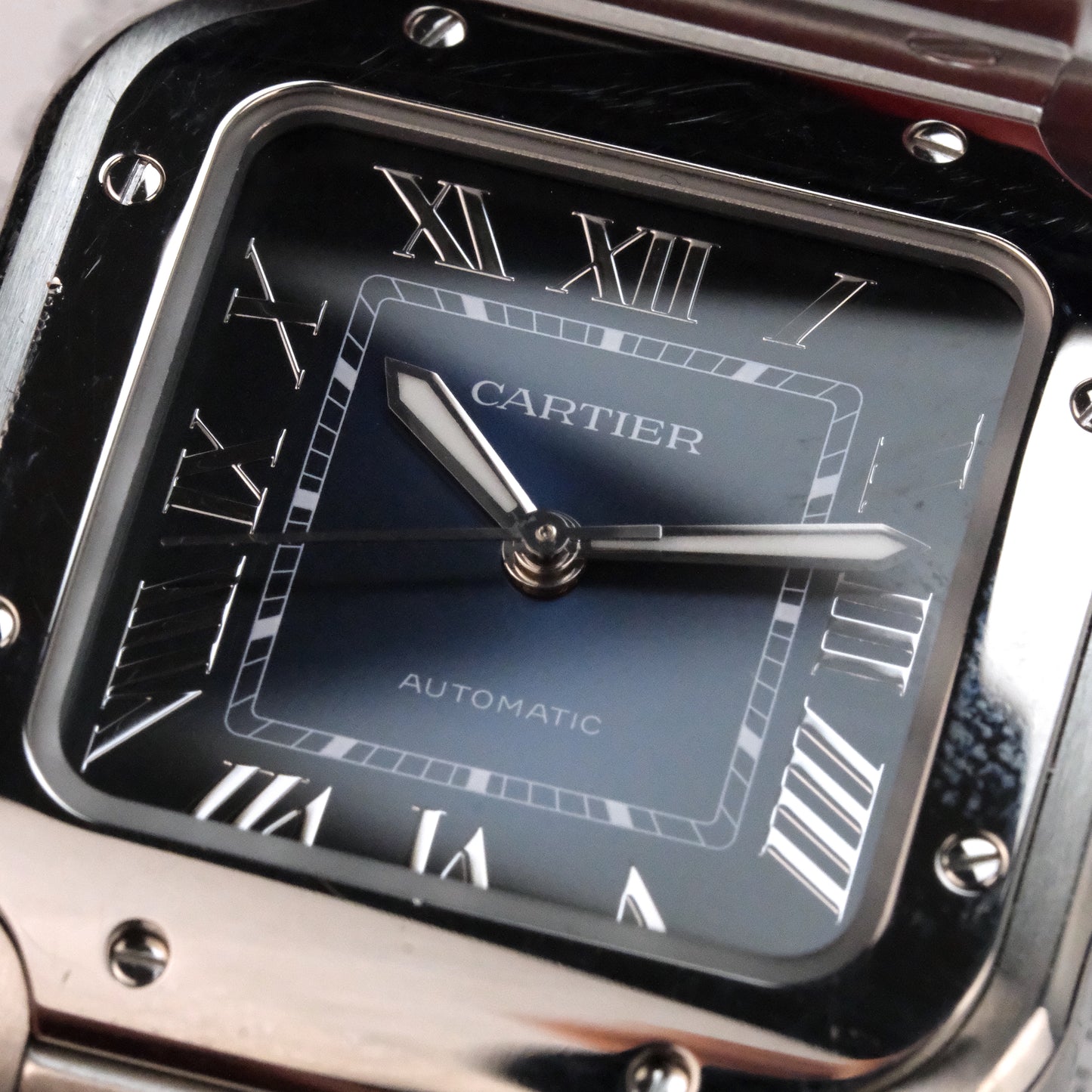 2023 Cartier Santos de Cartier Medium Blue Dial (WSSA0063), full kit