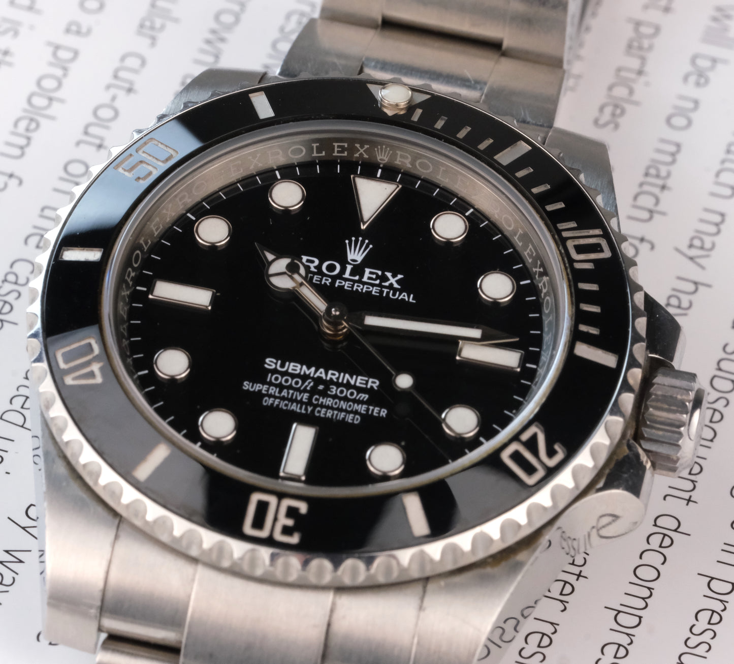 2018 Rolex 114060 Submariner with card