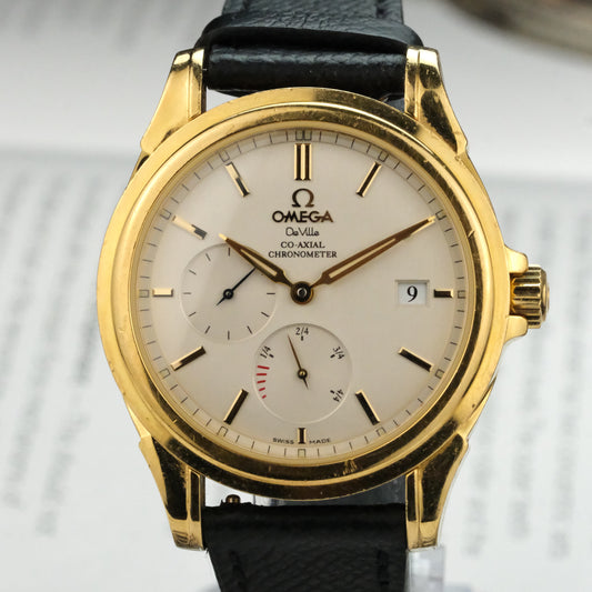 2010 Omega Deville Coaxial Power Reserve, Yellow Gold, 4532.31.31. Full set.