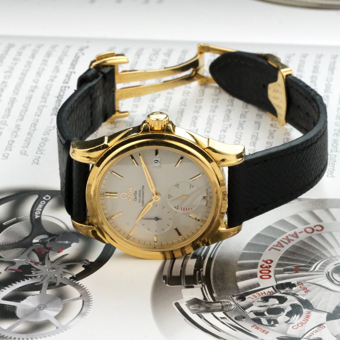 2010 Omega Deville Coaxial Power Reserve, Yellow Gold, 4532.31.31. Full set.