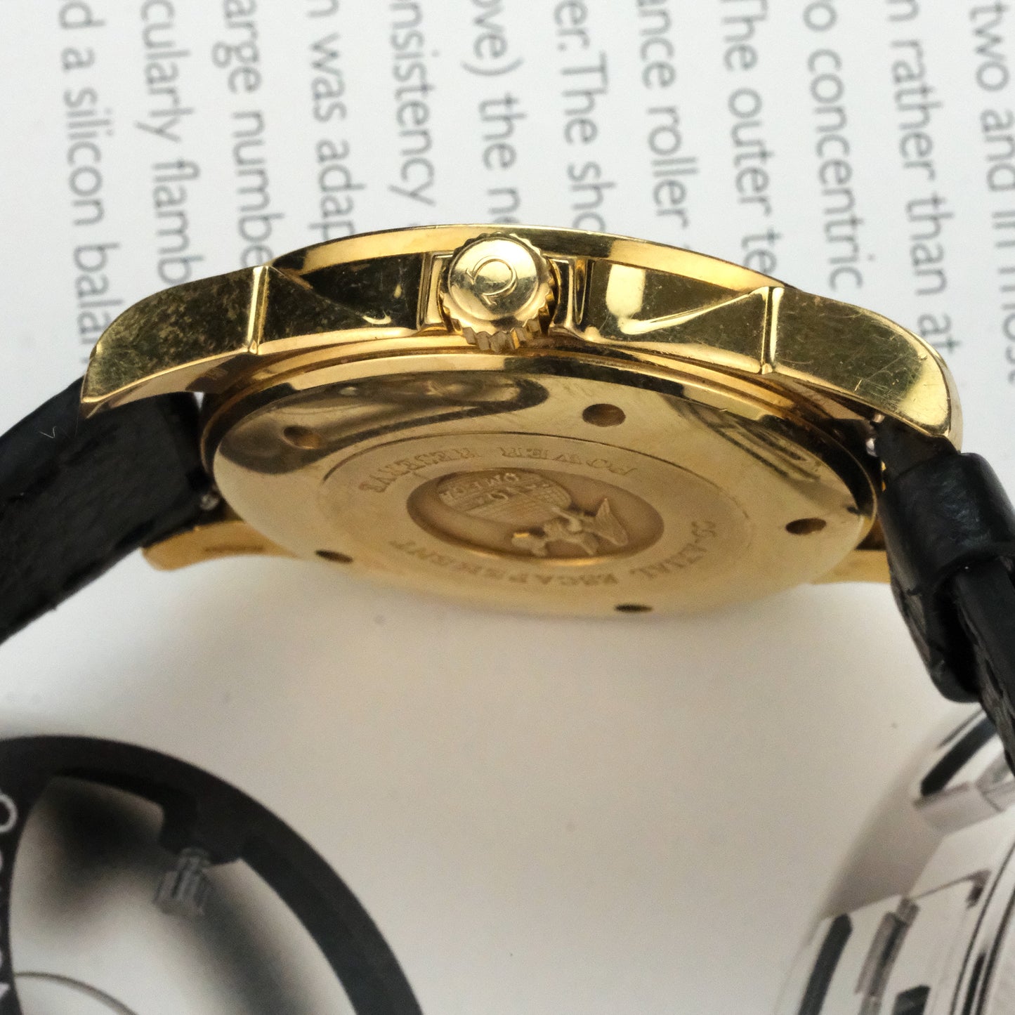 2010 Omega Deville Coaxial Power Reserve, Yellow Gold, 4532.31.31. Full set.