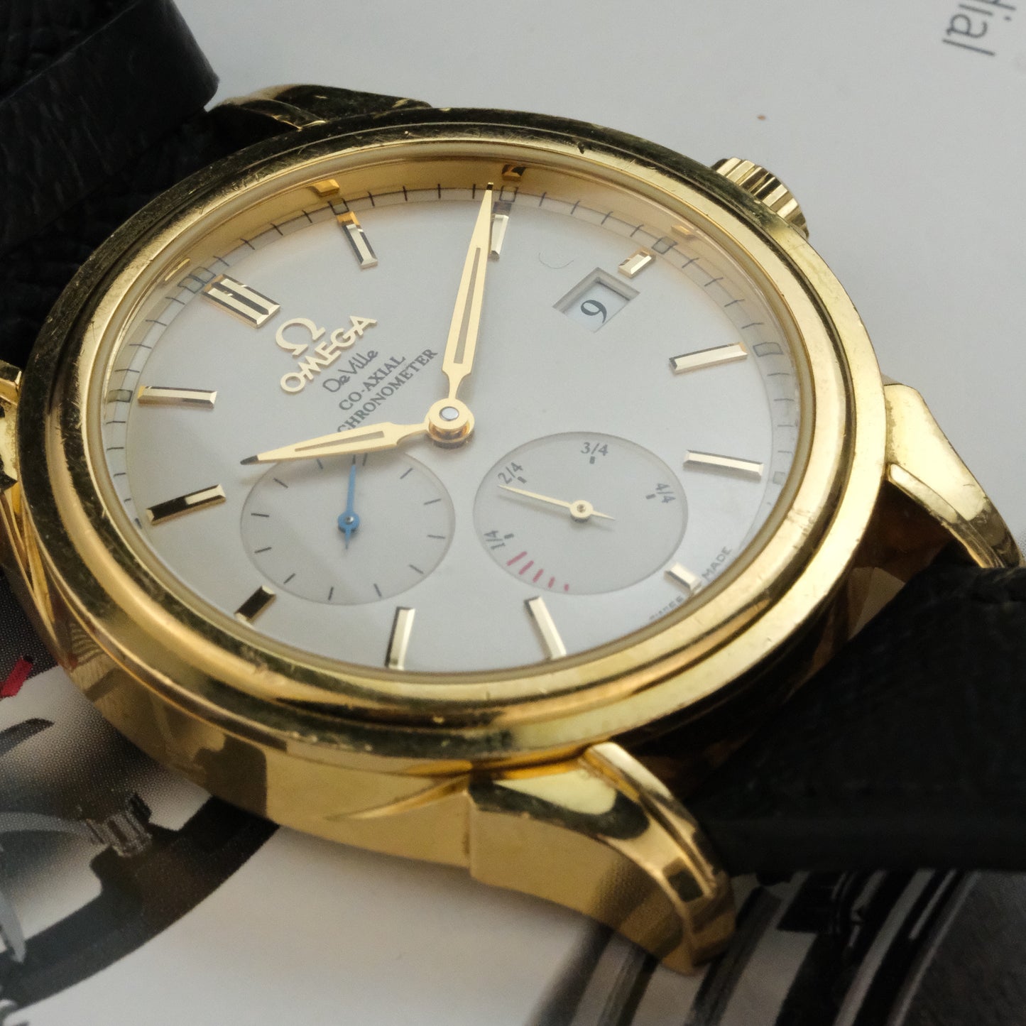 2010 Omega Deville Coaxial Power Reserve, Yellow Gold, 4532.31.31. Full set.