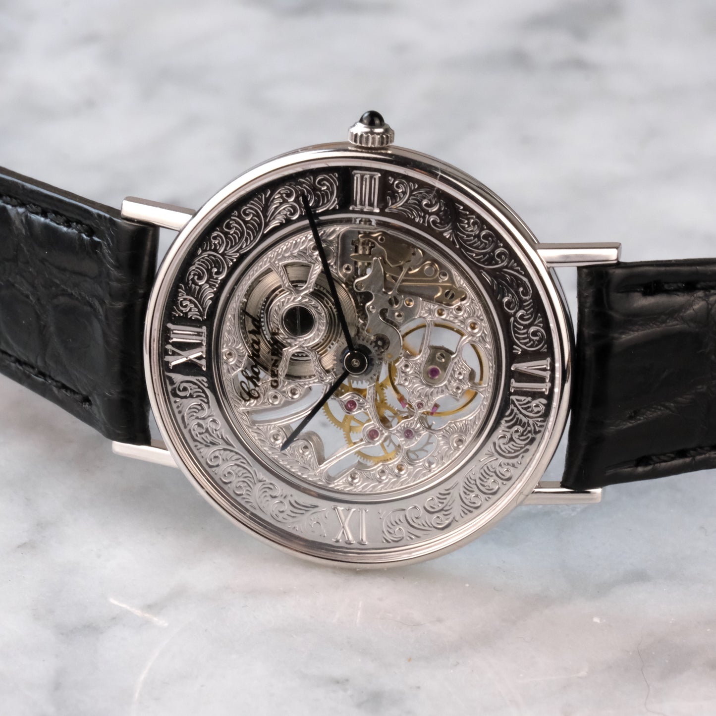 Chopard White Gold Skeleton with Original Buckle