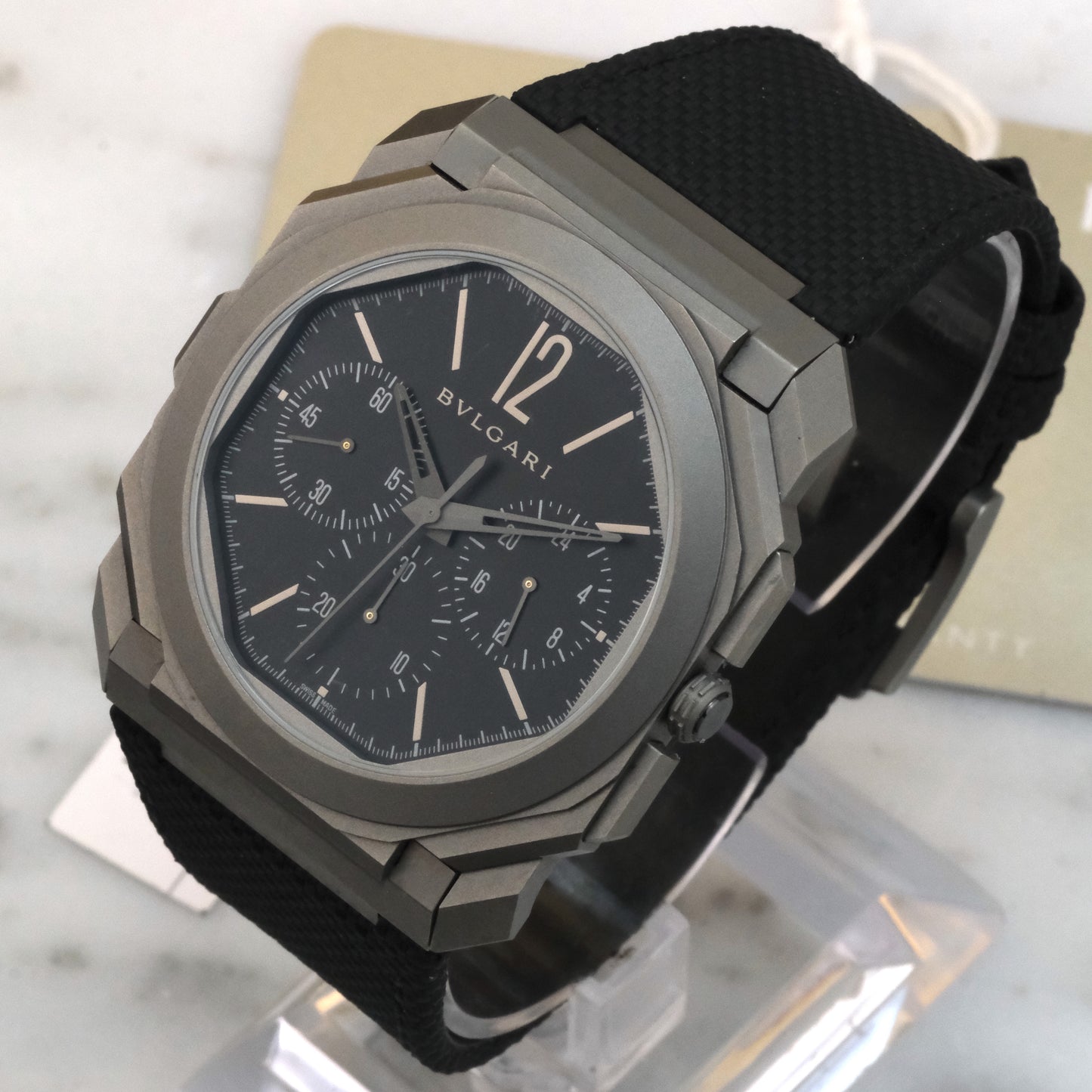 2022 Bulgari Octo Finissimo Chronograph GMT 103371 Full Kit