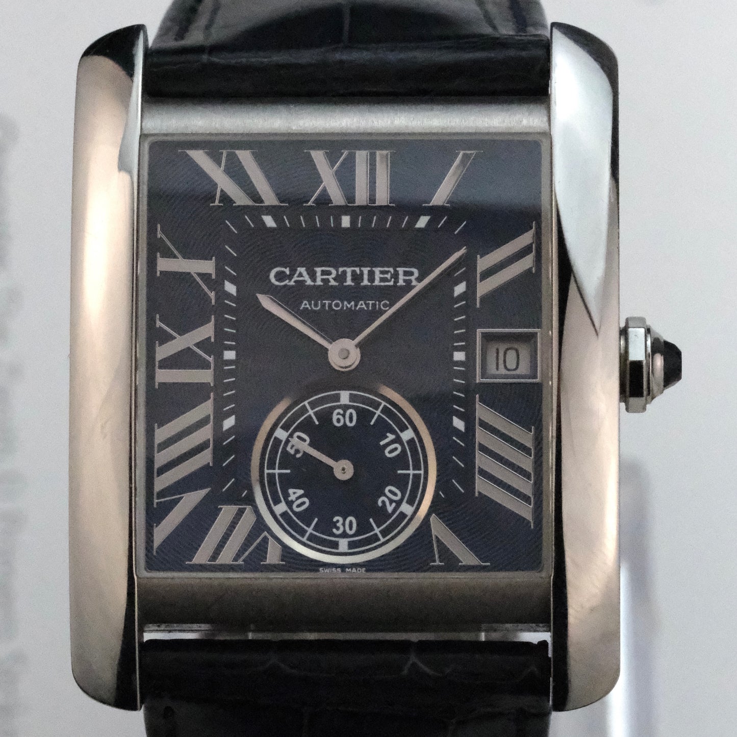 Late 2010's Cartier Tank MC Blue Dial, WSTA0010