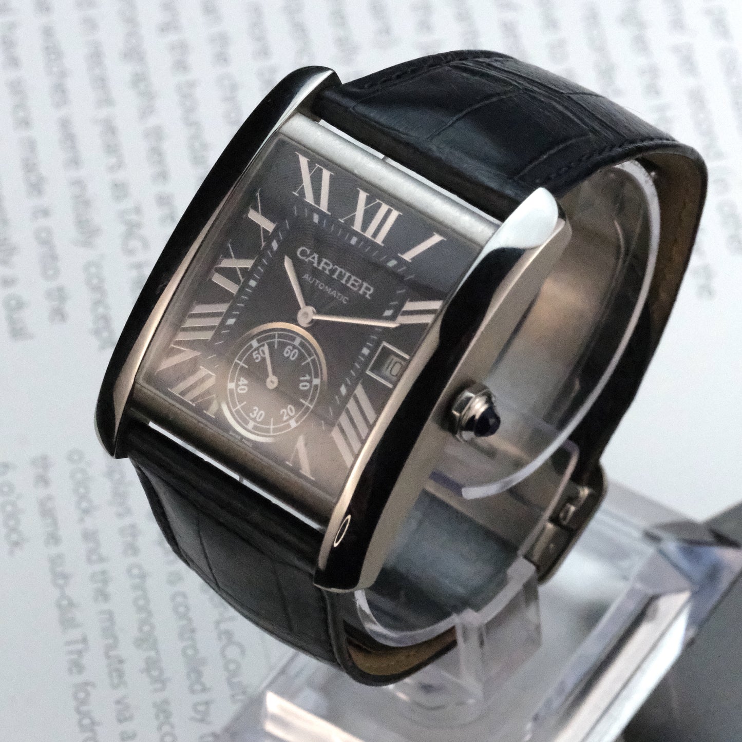 Late 2010's Cartier Tank MC Blue Dial, WSTA0010