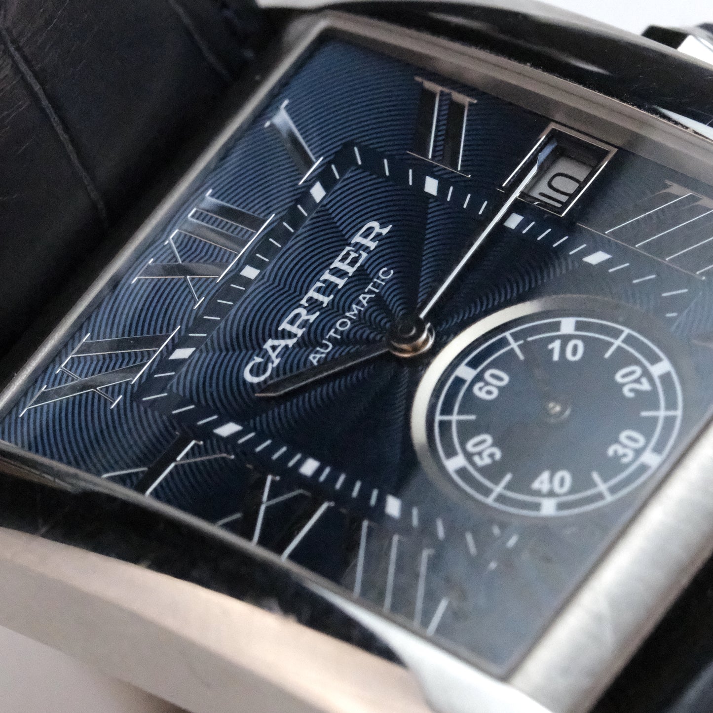 Late 2010's Cartier Tank MC Blue Dial, WSTA0010