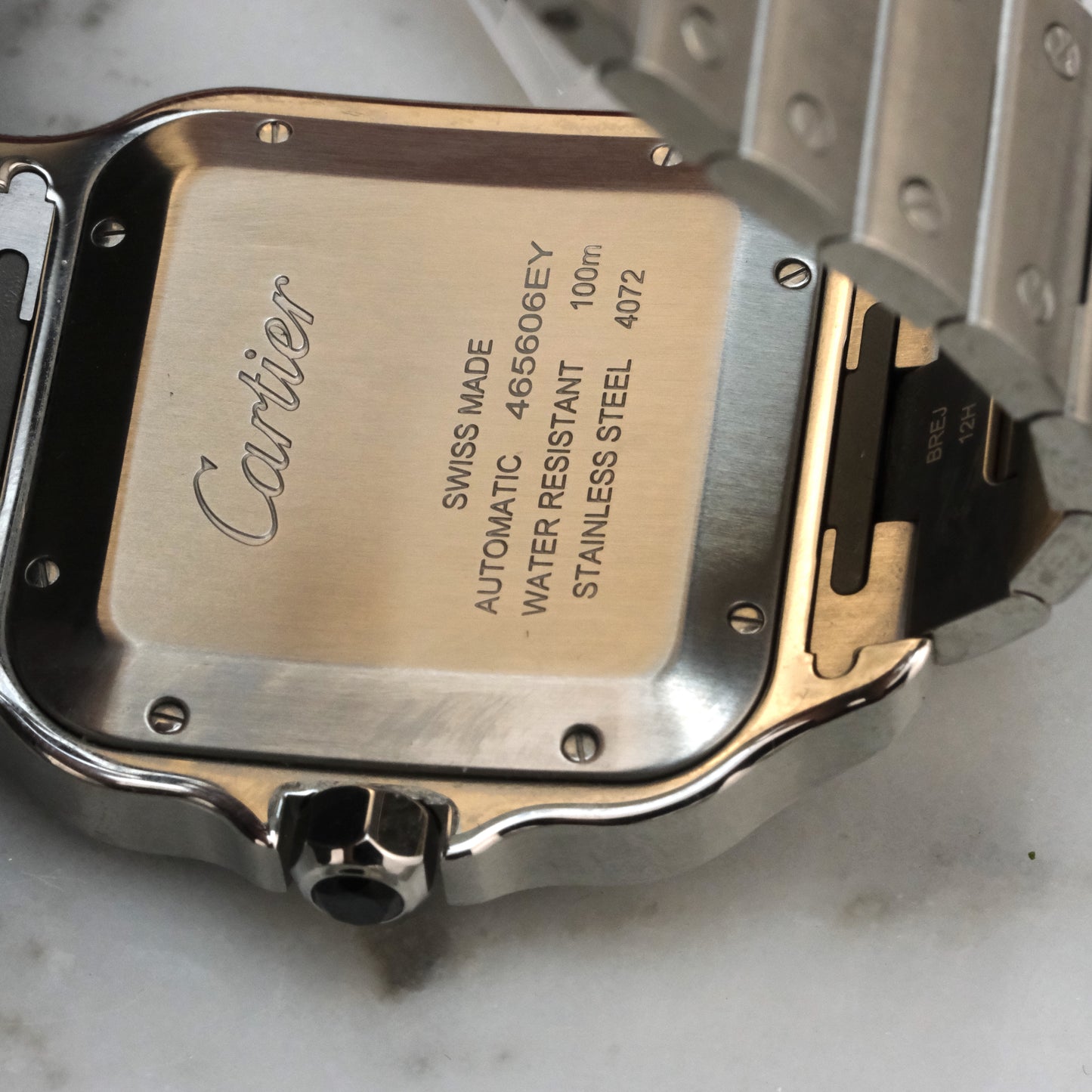 Cartier Santos de Cartier, black dial with ADLC bezel WSSA0037