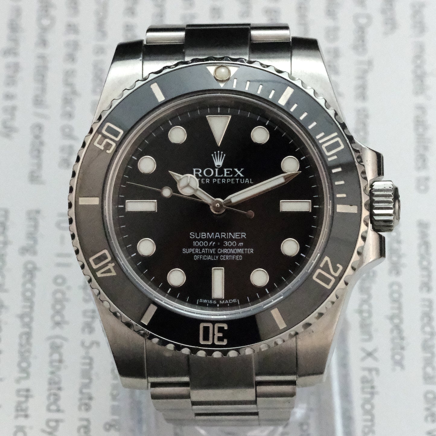 2012 Rolex 114060 Submariner