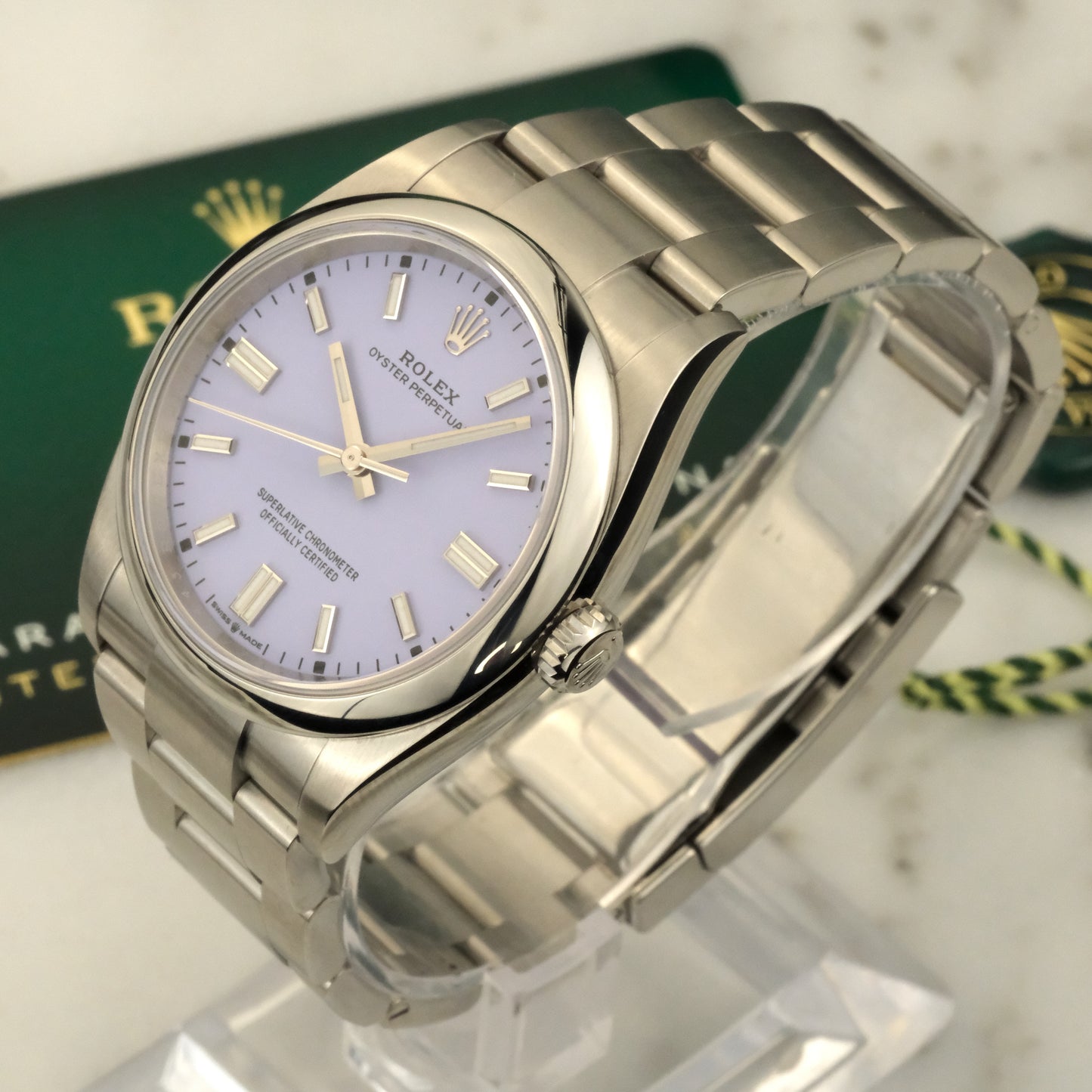 2025 Rolex Oyster Perpetual 36 Lavender | 126000 | Full Set