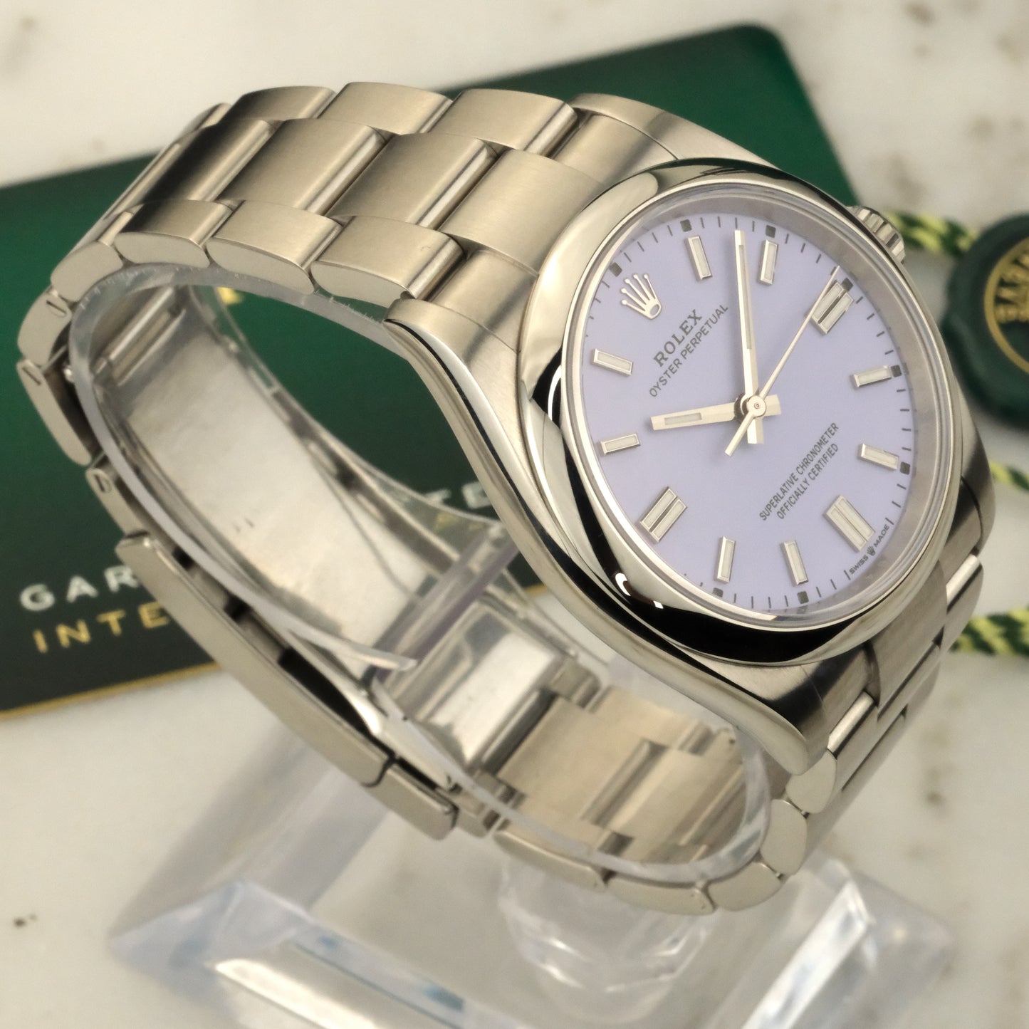 2025 Rolex Oyster Perpetual 36 Lavender | 126000 | Full Set