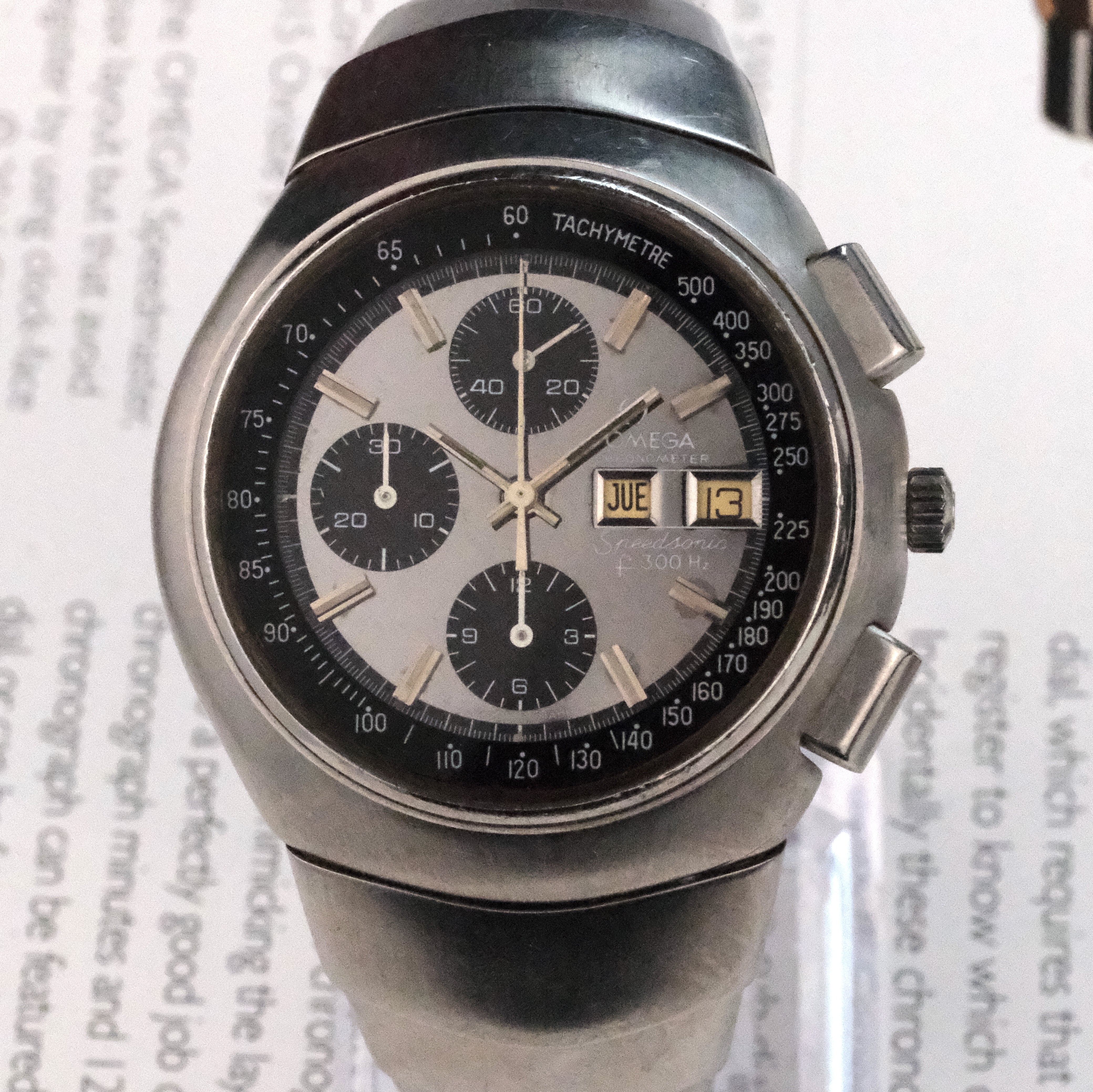 1979 Omega 188.0001 Speedsonic Lobster Chronograph, box and papers ...
